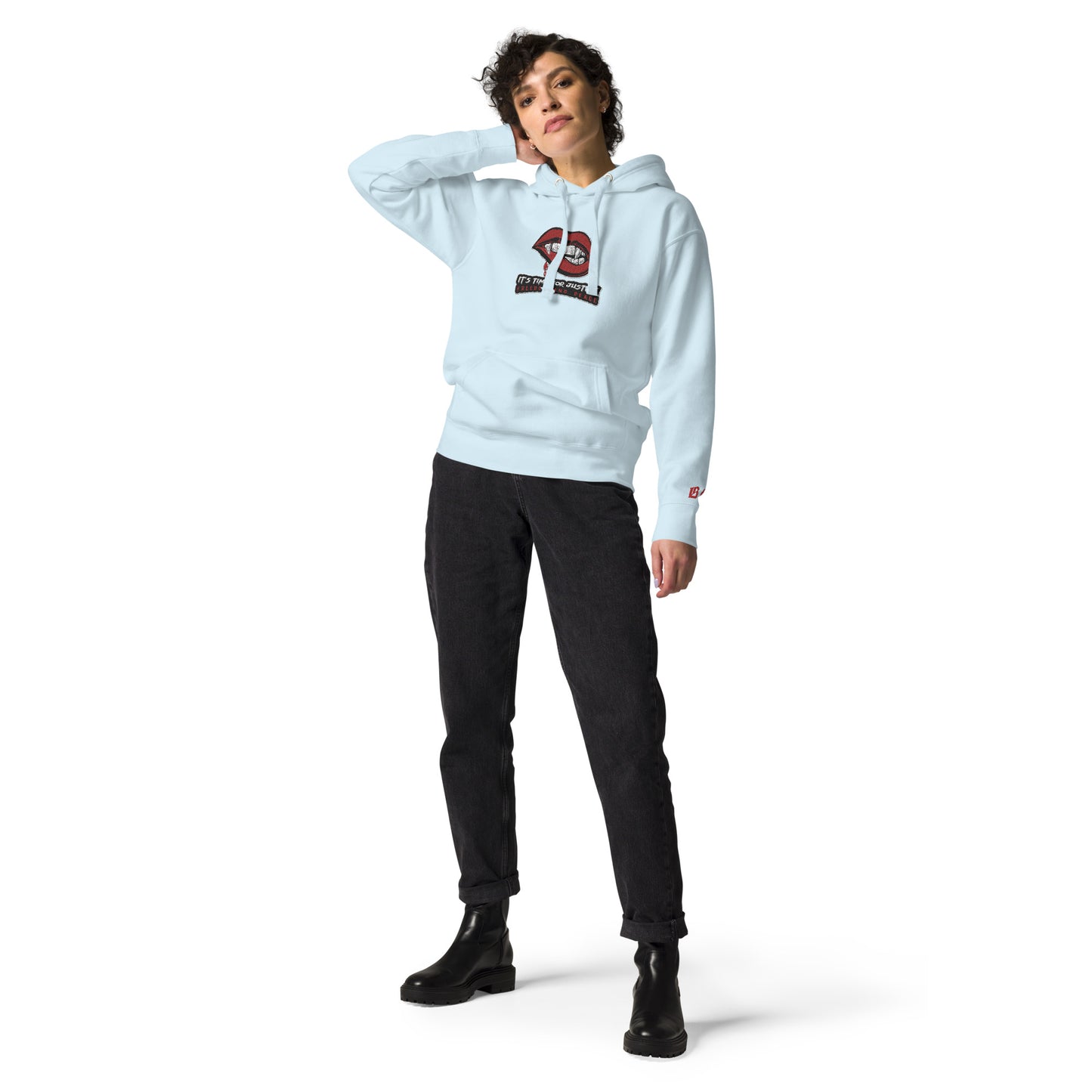 Streetwear Kapuzenpullover IT´S TIME FOR JUSTICE - Stickerei