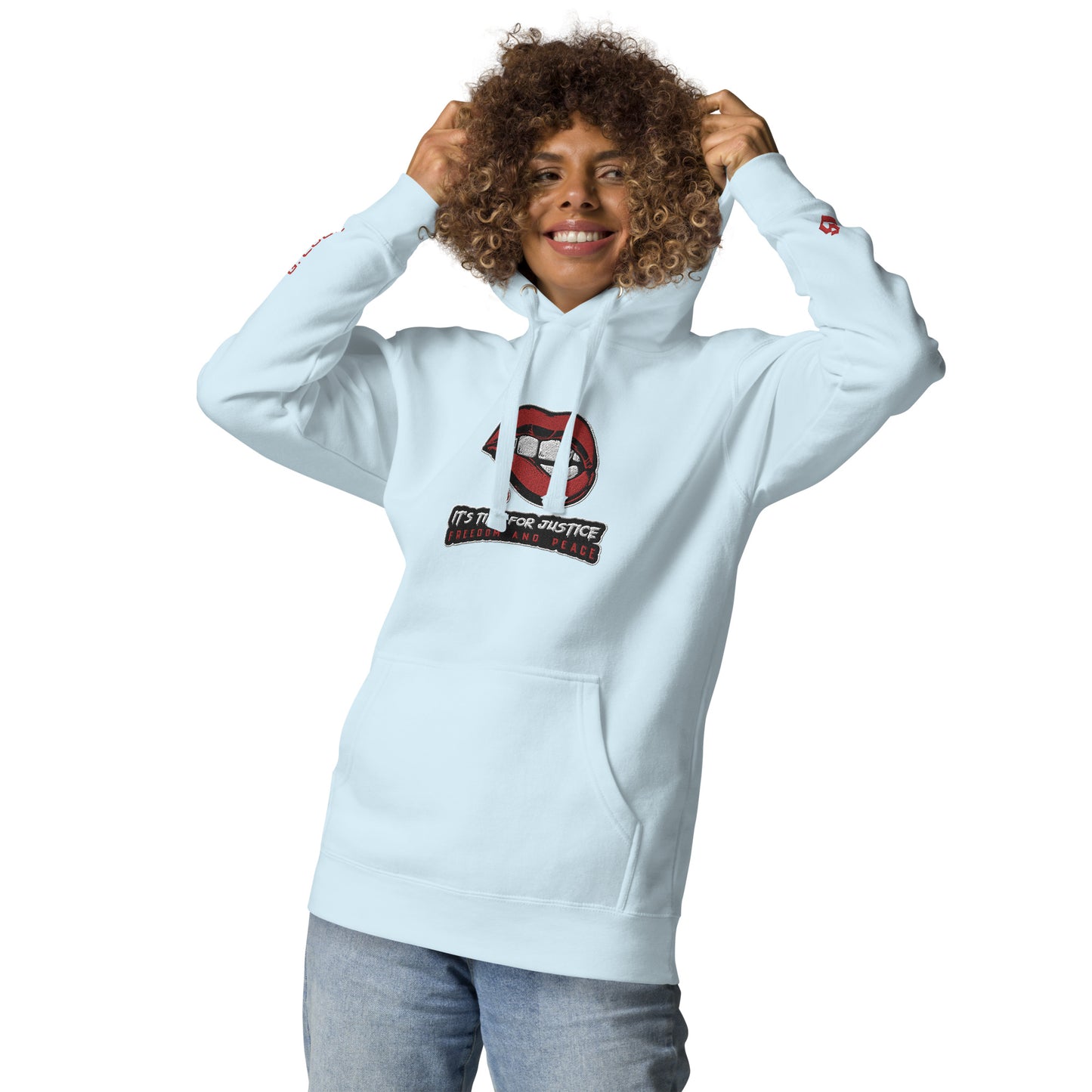 Streetwear Kapuzenpullover IT´S TIME FOR JUSTICE - Stickerei