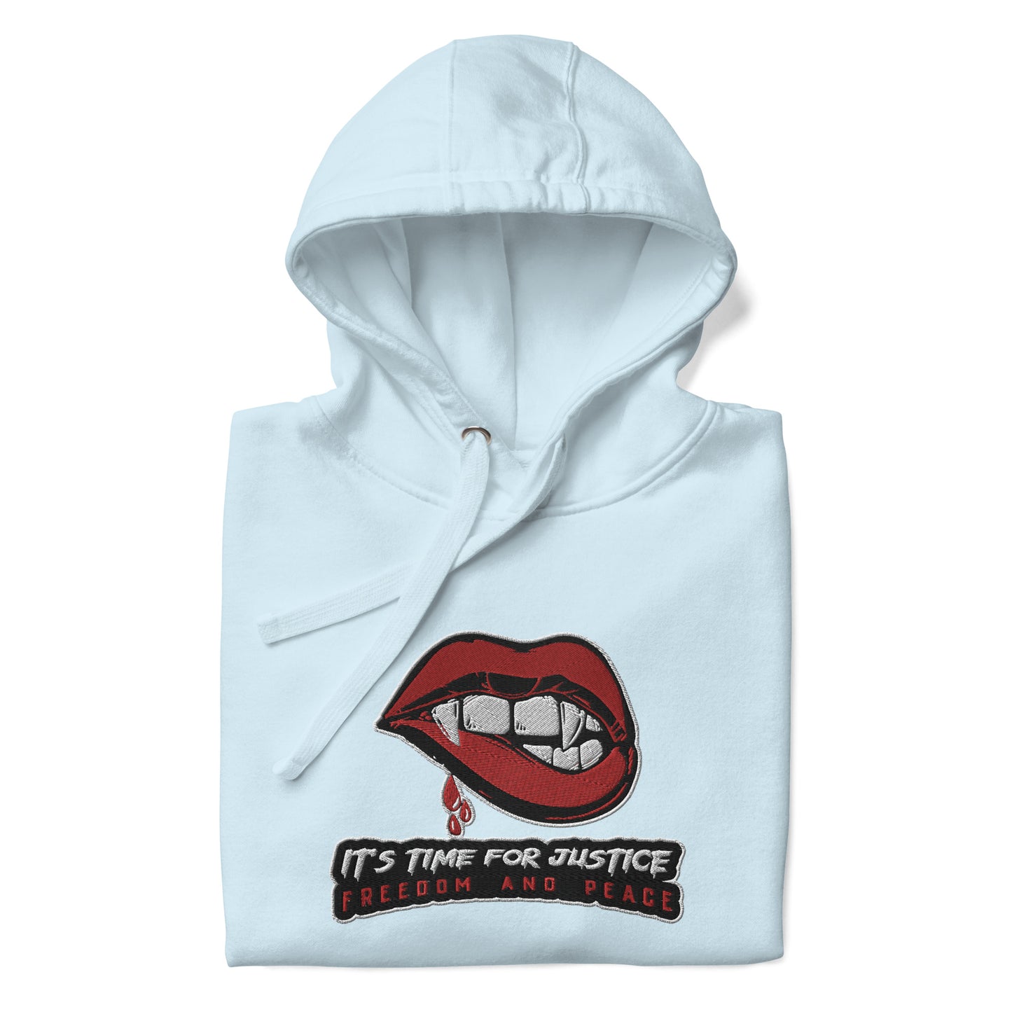 Streetwear Kapuzenpullover IT´S TIME FOR JUSTICE - Stickerei