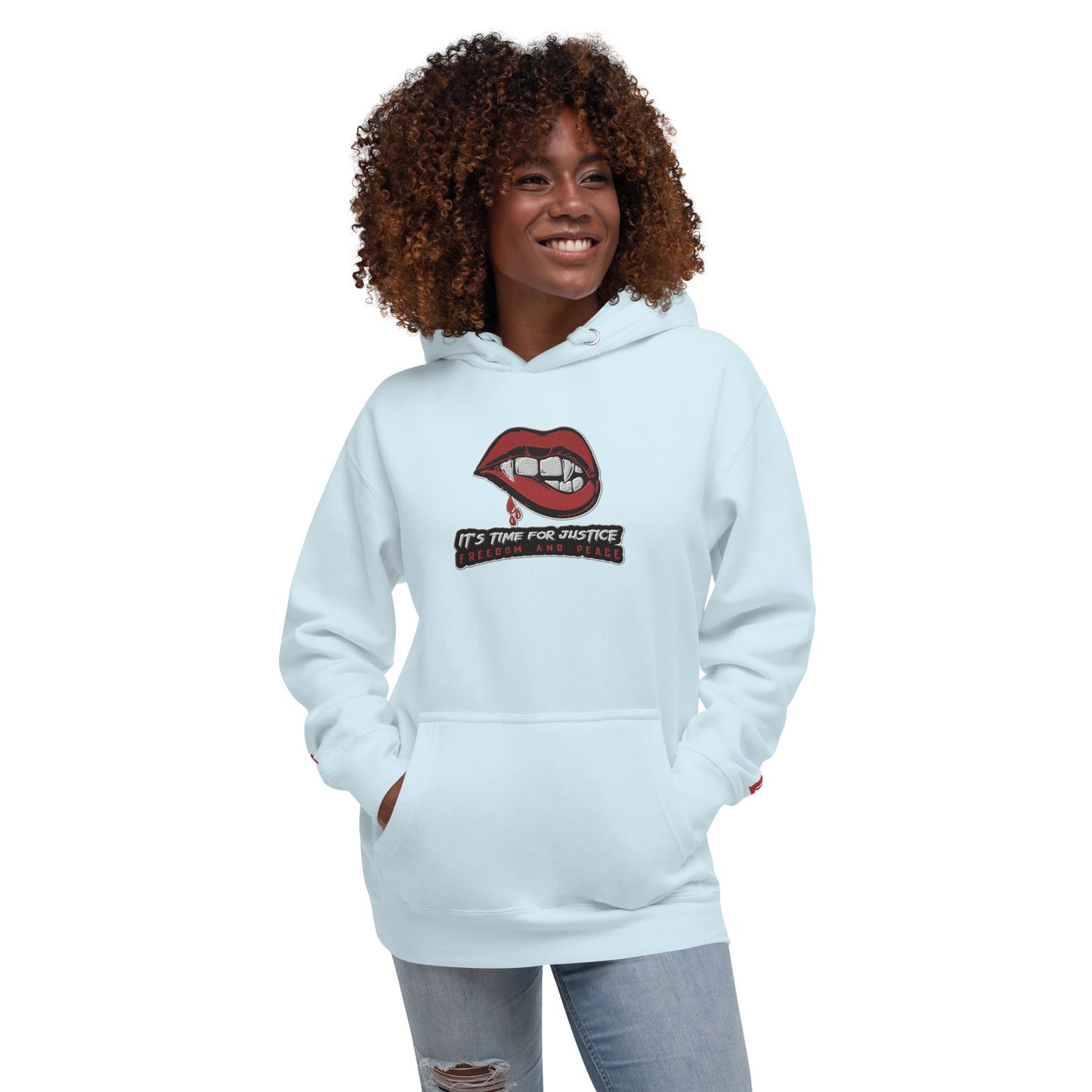 Streetwear Kapuzenpullover IT´S TIME FOR JUSTICE - Stickerei