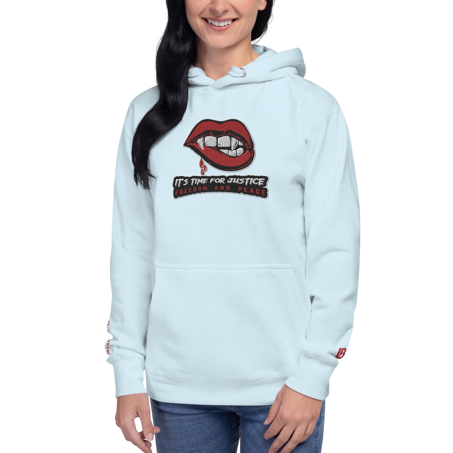 Streetwear Kapuzenpullover IT´S TIME FOR JUSTICE - Stickerei