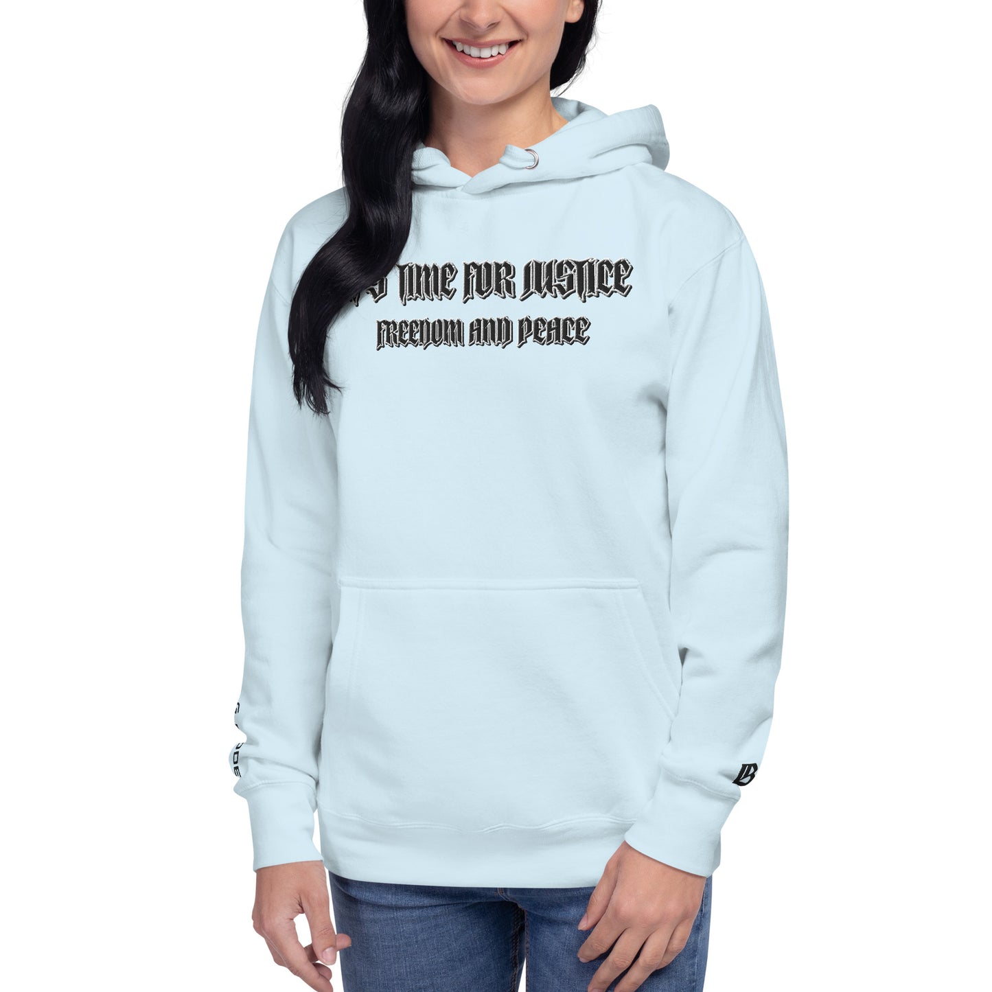 Streetwear Hoodie - IT'S TIME FOR JUSTICE - Stickerei Schrift