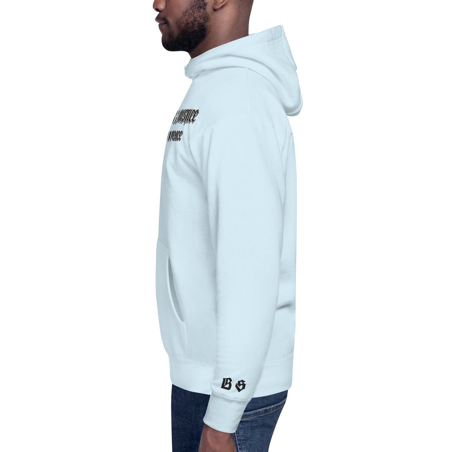 Streetwear Hoodie - IT'S TIME FOR JUSTICE - Stickerei Schrift