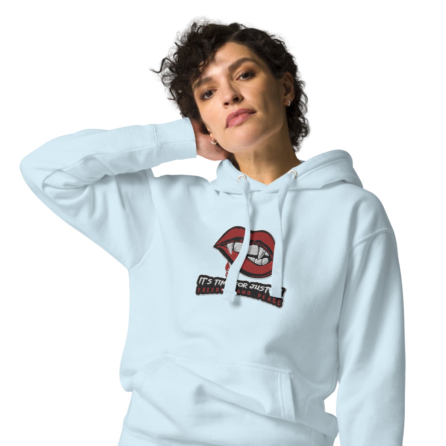 Streetwear Kapuzenpullover IT´S TIME FOR JUSTICE - Stickerei