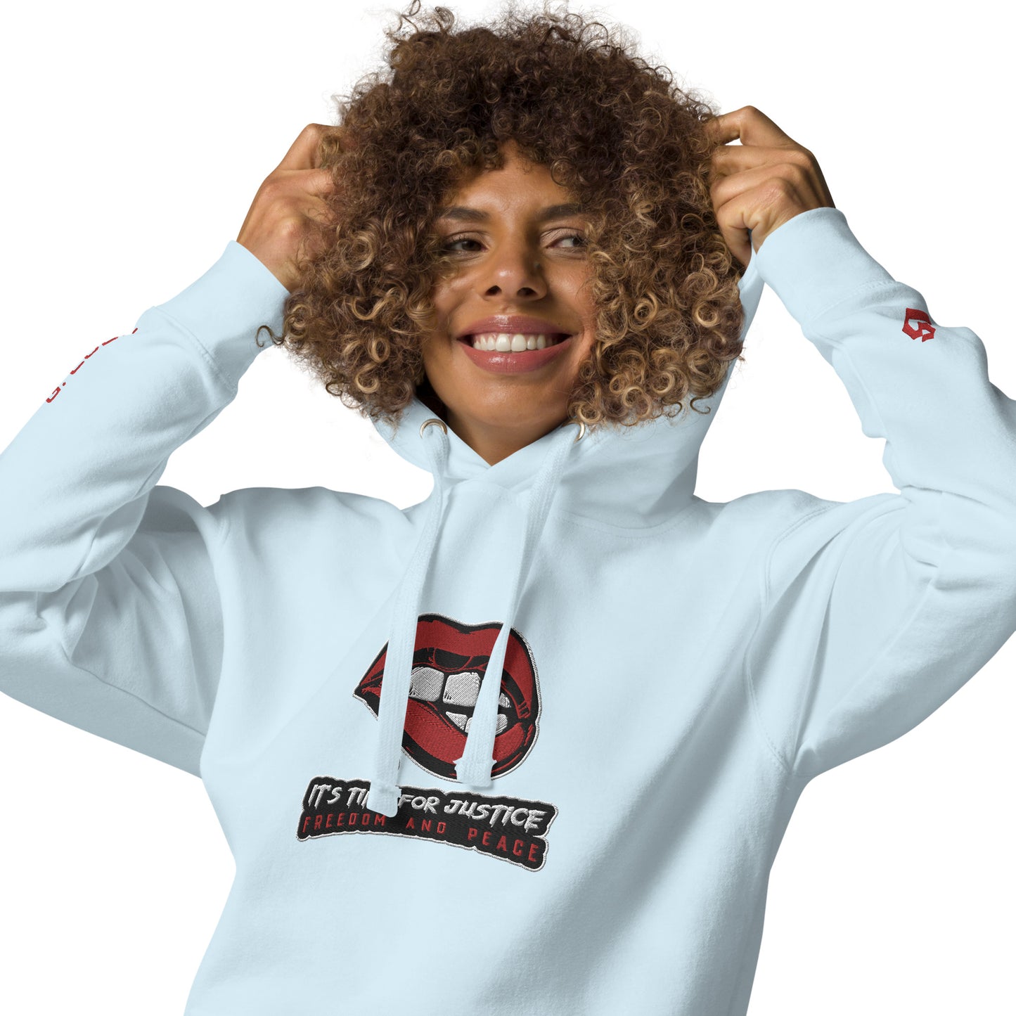 Streetwear Kapuzenpullover IT´S TIME FOR JUSTICE - Stickerei