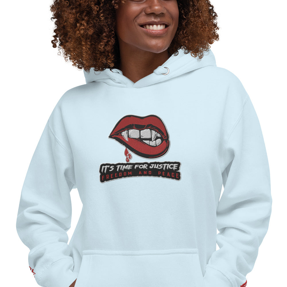 Streetwear Kapuzenpullover IT´S TIME FOR JUSTICE - Stickerei