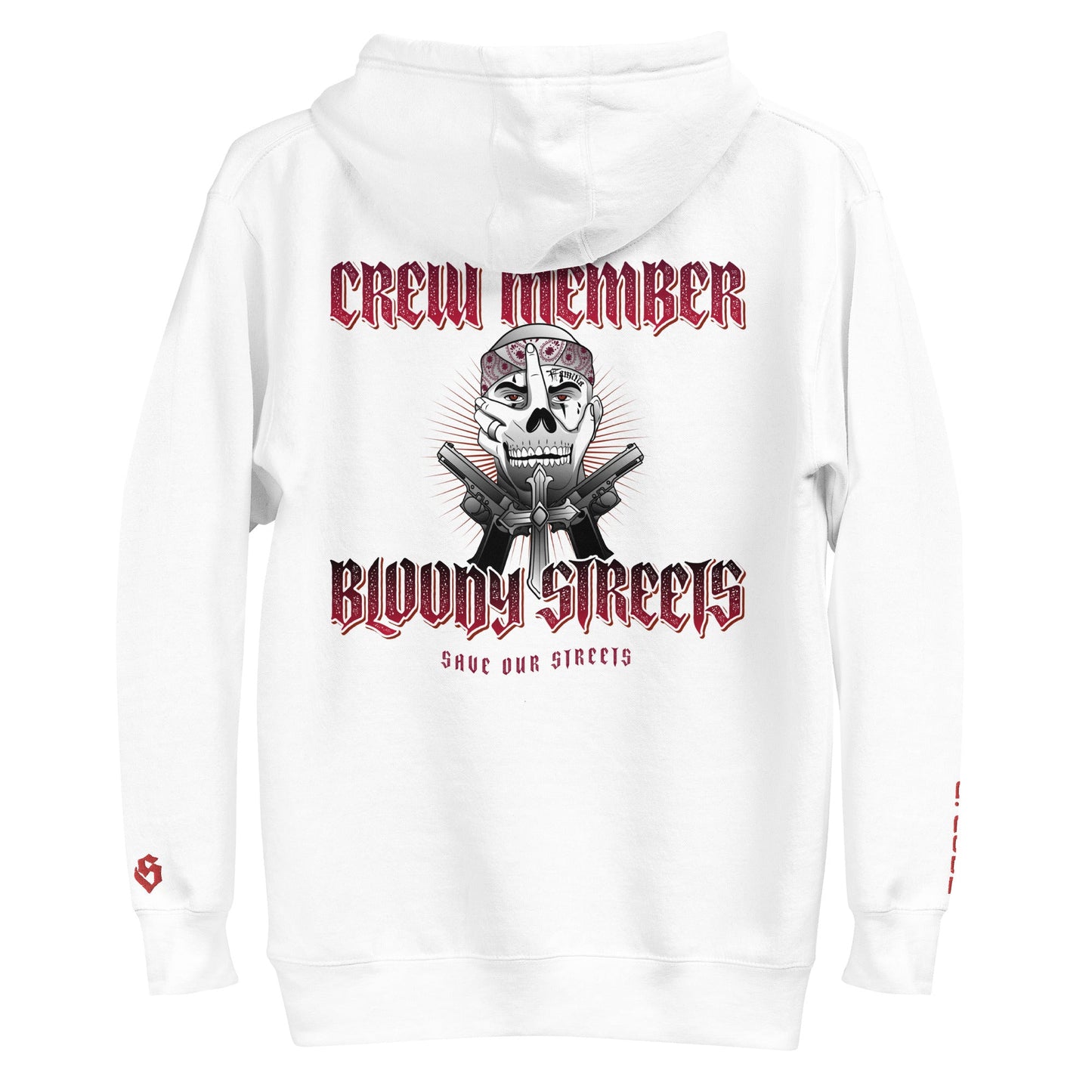 BS CITY Leipzig Crew Member Premium Red "G" Hoodie - BLOODY-STREETS.DE Streetwear Herren und Damen Hoodies, T-Shirts, Pullis