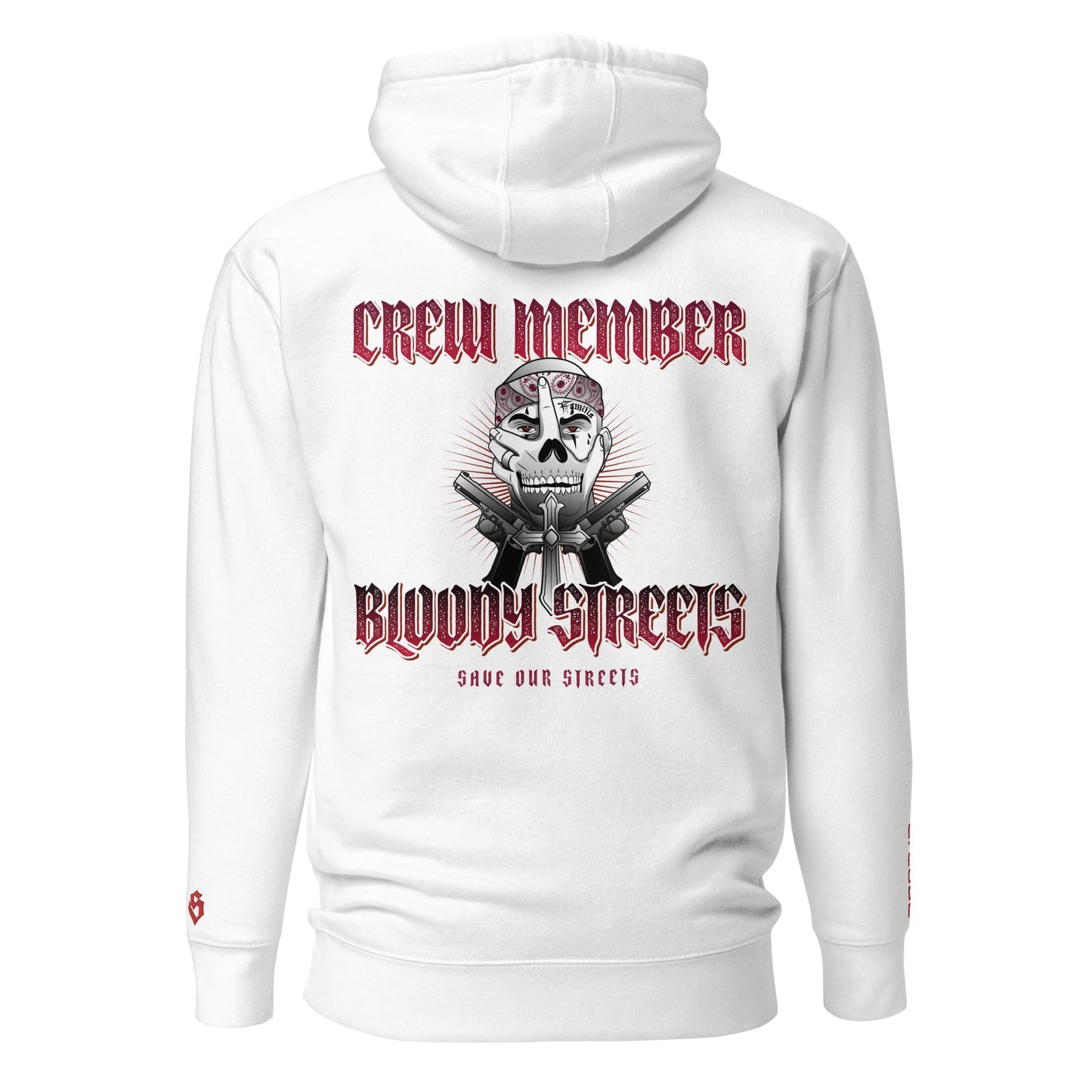 BS CITY Leipzig Crew Member Premium Red "G" Hoodie - BLOODY-STREETS.DE Streetwear Herren und Damen Hoodies, T-Shirts, Pullis