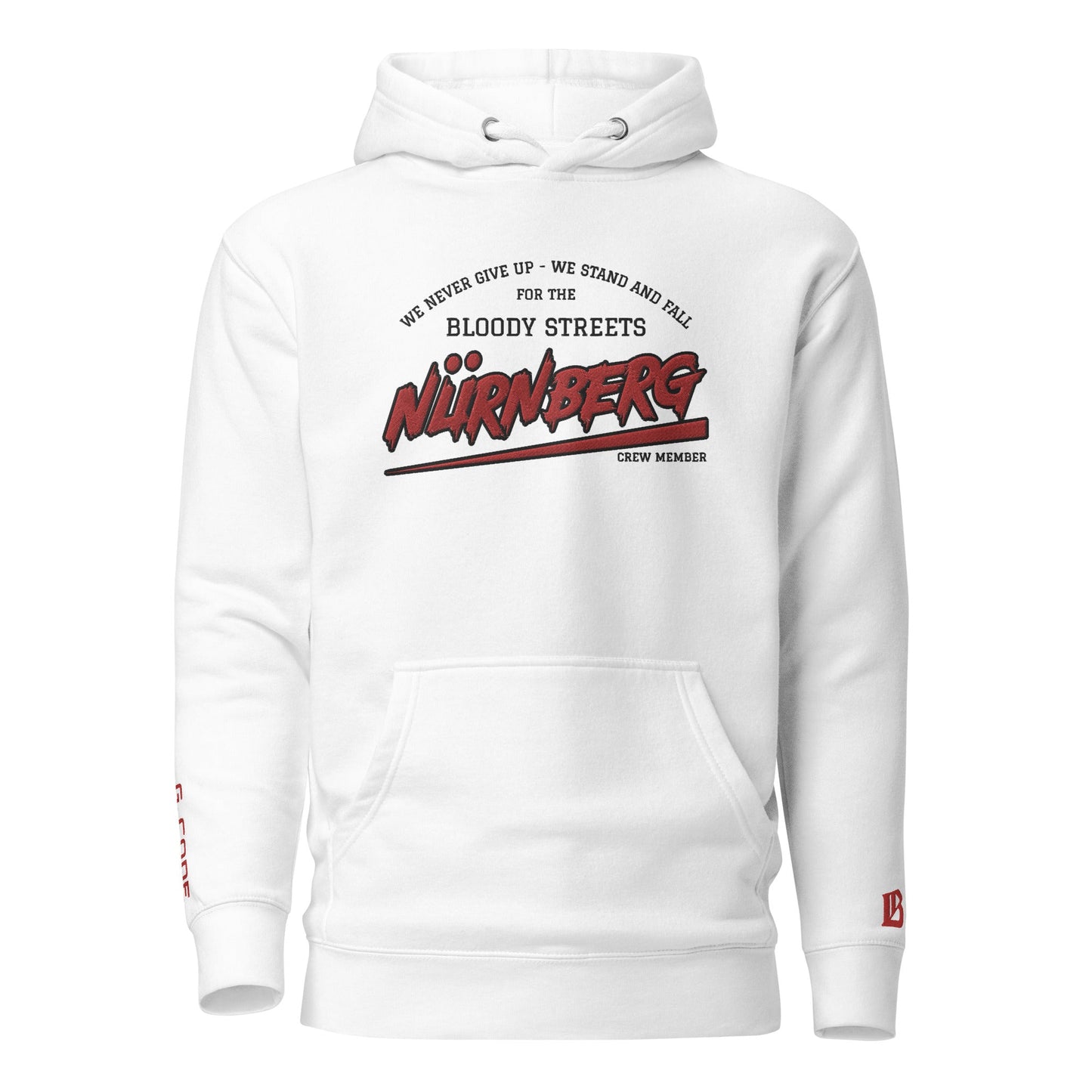 BS CITY Nürnberg Crew Member Premium Red "G" Hoodie - BLOODY-STREETS.DE Streetwear Herren und Damen Hoodies, T-Shirts, Pullis