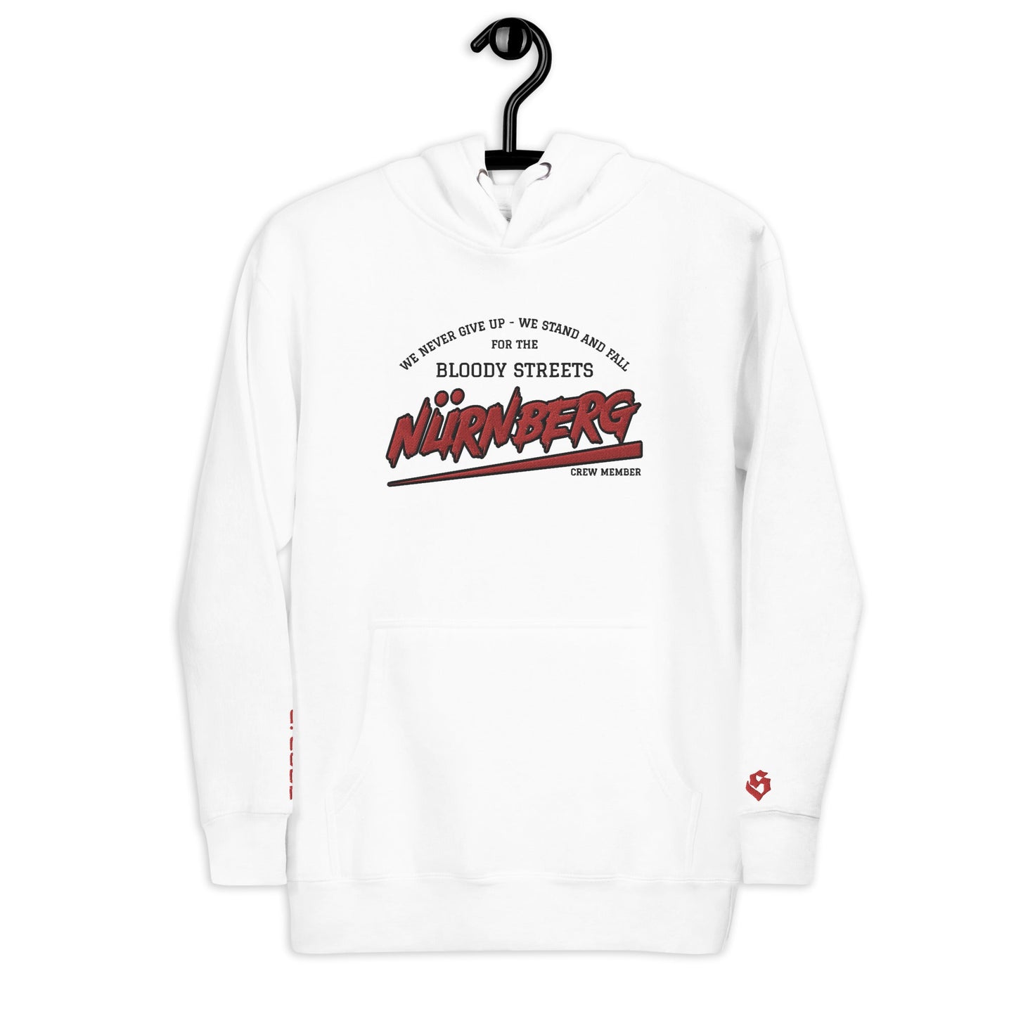 BS CITY Nürnberg Crew Member Premium Red "G" Hoodie - BLOODY-STREETS.DE Streetwear Herren und Damen Hoodies, T-Shirts, Pullis