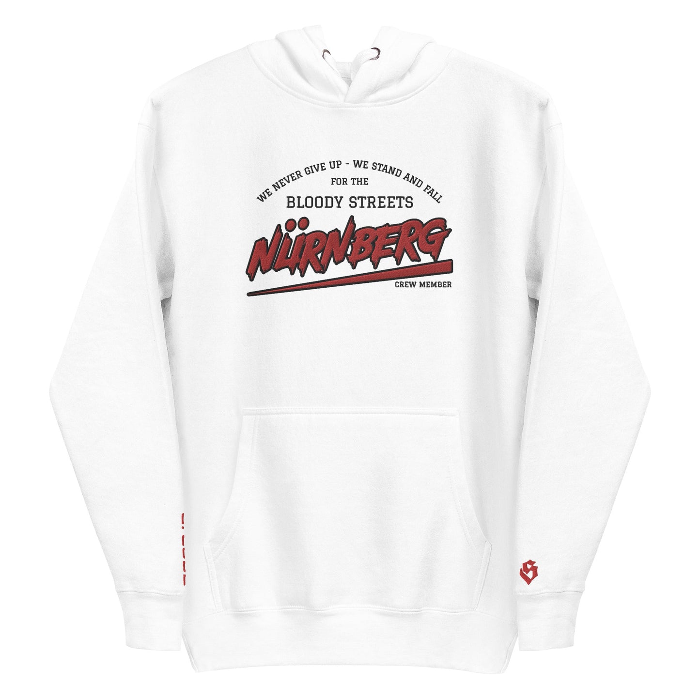 BS CITY Nürnberg Crew Member Premium Red "G" Hoodie - BLOODY-STREETS.DE Streetwear Herren und Damen Hoodies, T-Shirts, Pullis