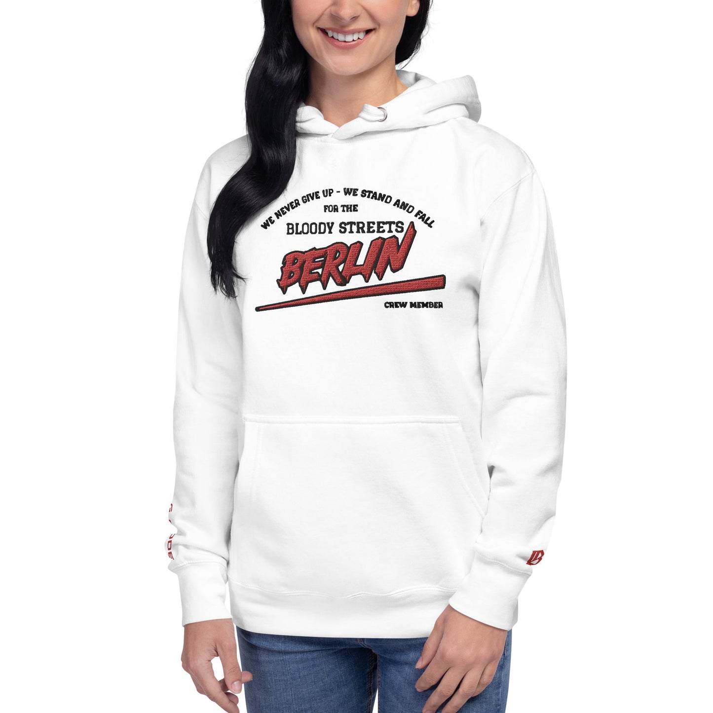 BS CITY Berlin Crew Member Premium Red "G" Hoodie - BLOODY-STREETS.DE Streetwear Herren und Damen Hoodies, T-Shirts, Pullis