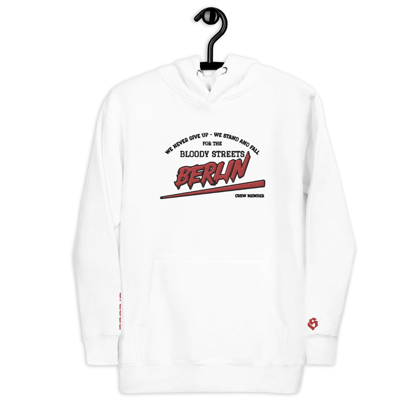 BS CITY Berlin Crew Member Premium Red "G" Hoodie - BLOODY-STREETS.DE Streetwear Herren und Damen Hoodies, T-Shirts, Pullis