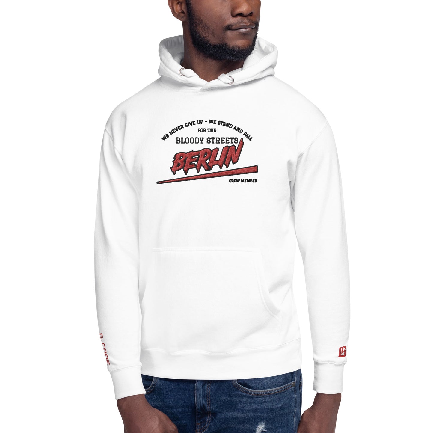 BS CITY Berlin Crew Member Premium Red "G" Hoodie - BLOODY-STREETS.DE Streetwear Herren und Damen Hoodies, T-Shirts, Pullis