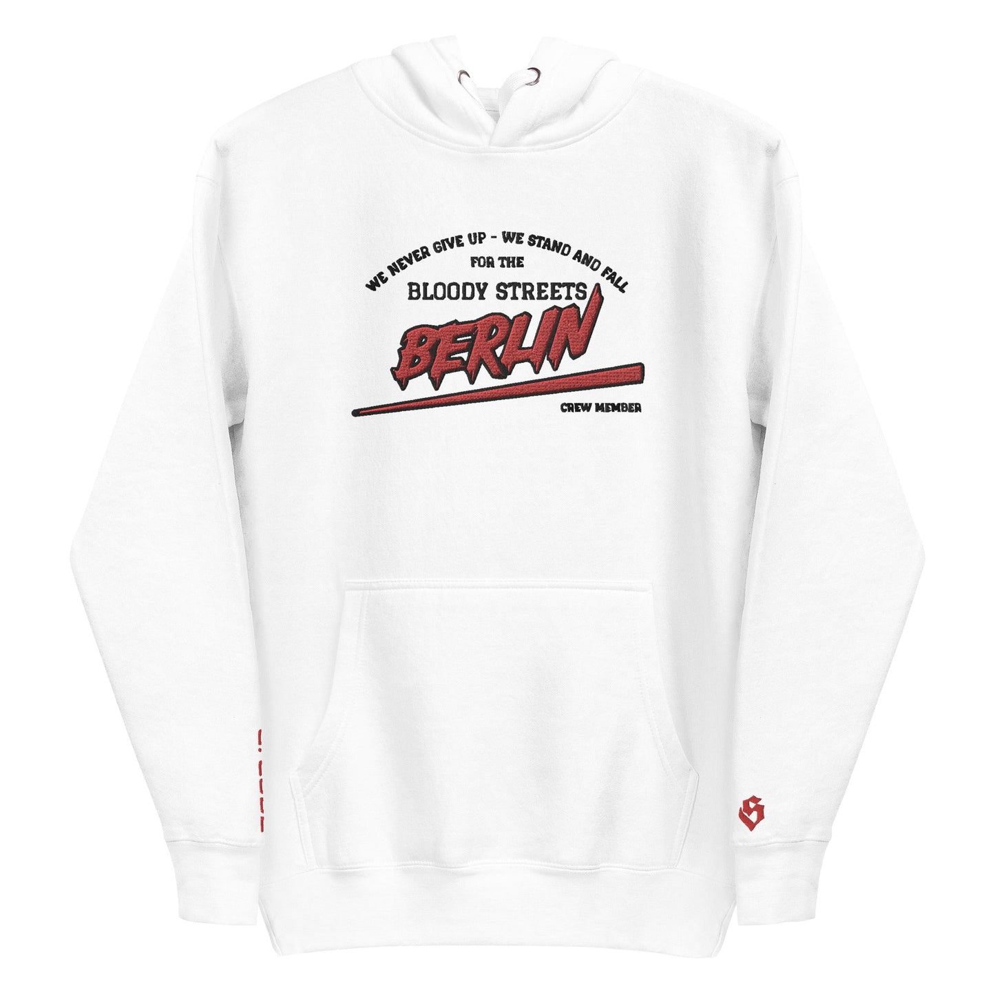 BS CITY Berlin Crew Member Premium Red "G" Hoodie - BLOODY-STREETS.DE Streetwear Herren und Damen Hoodies, T-Shirts, Pullis