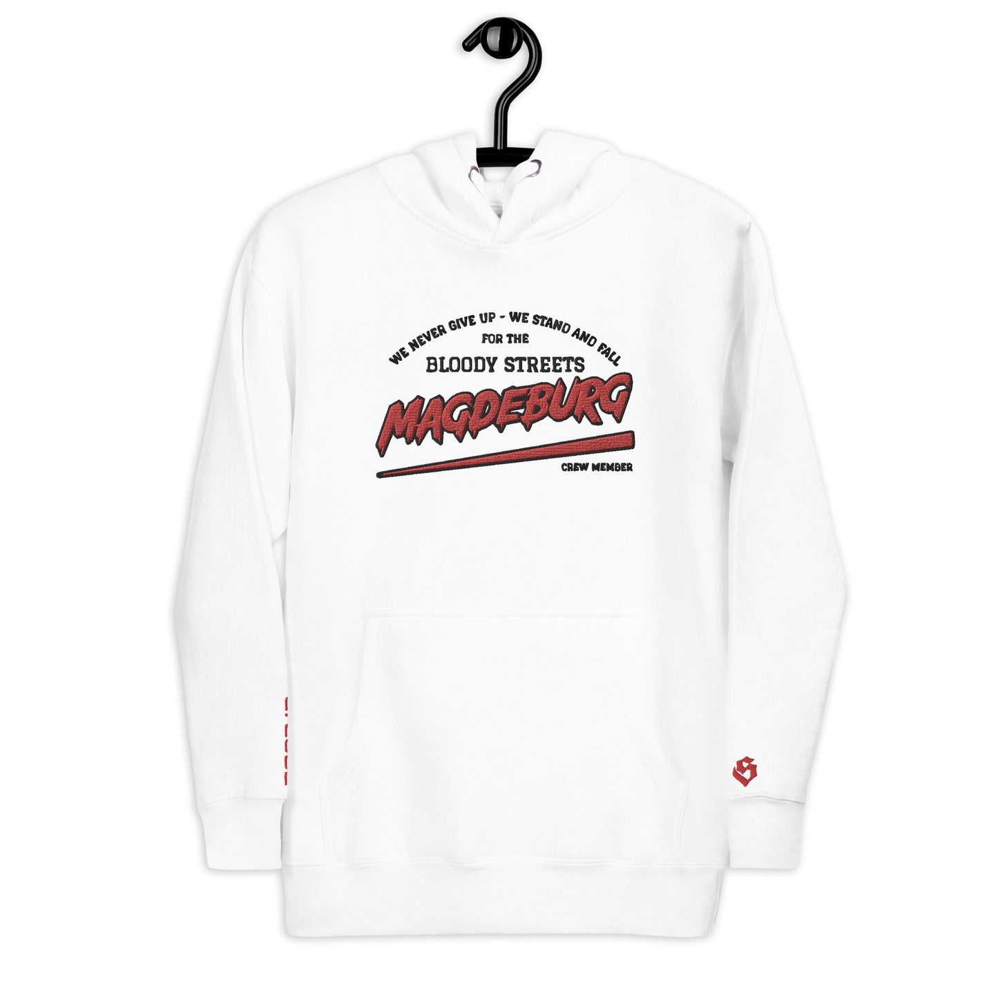 BS CITY Magdeburg Crew Member Premium Red "G" Hoodie - BLOODY-STREETS.DE Streetwear Herren und Damen Hoodies, T-Shirts, Pullis