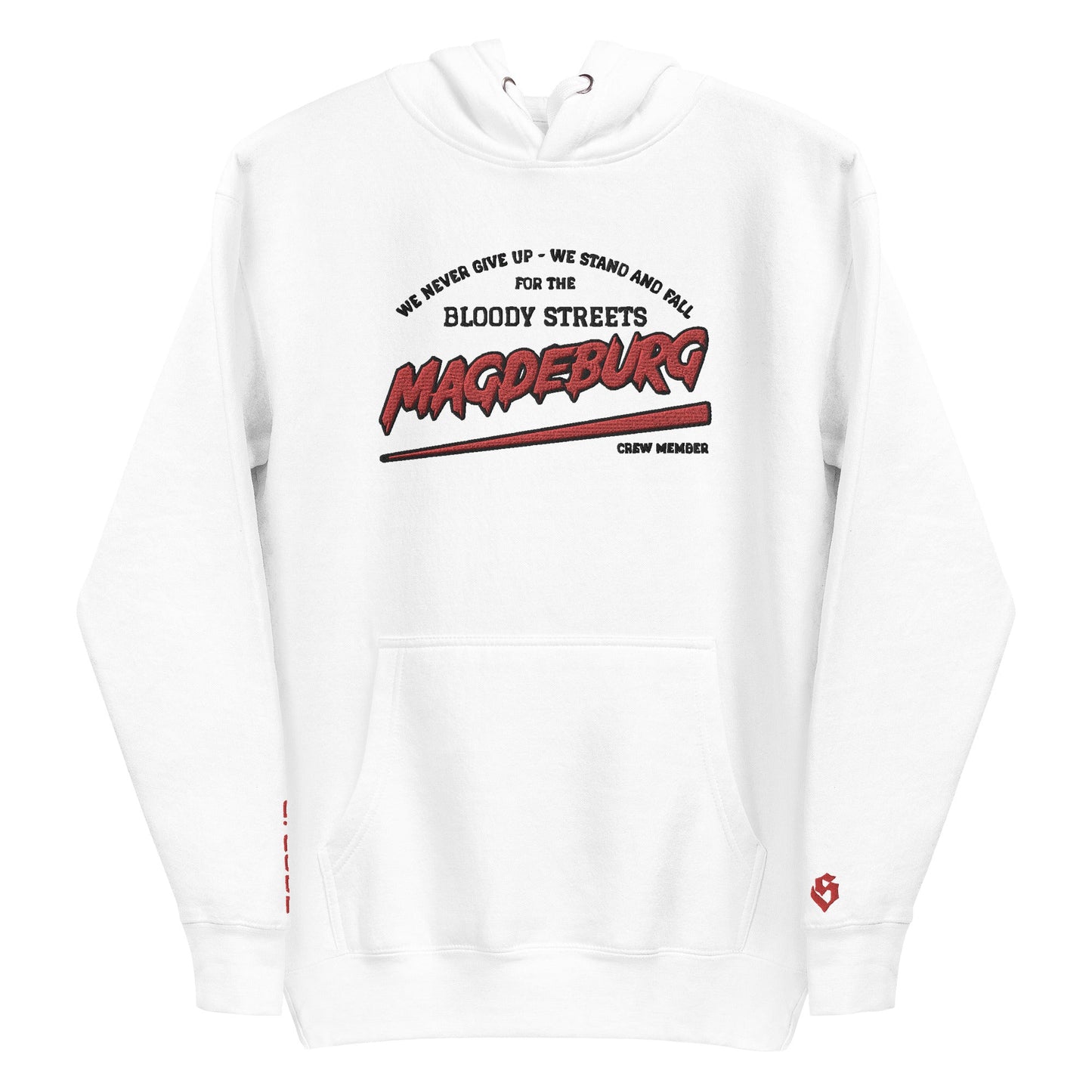 BS CITY Magdeburg Crew Member Premium Red "G" Hoodie - BLOODY-STREETS.DE Streetwear Herren und Damen Hoodies, T-Shirts, Pullis