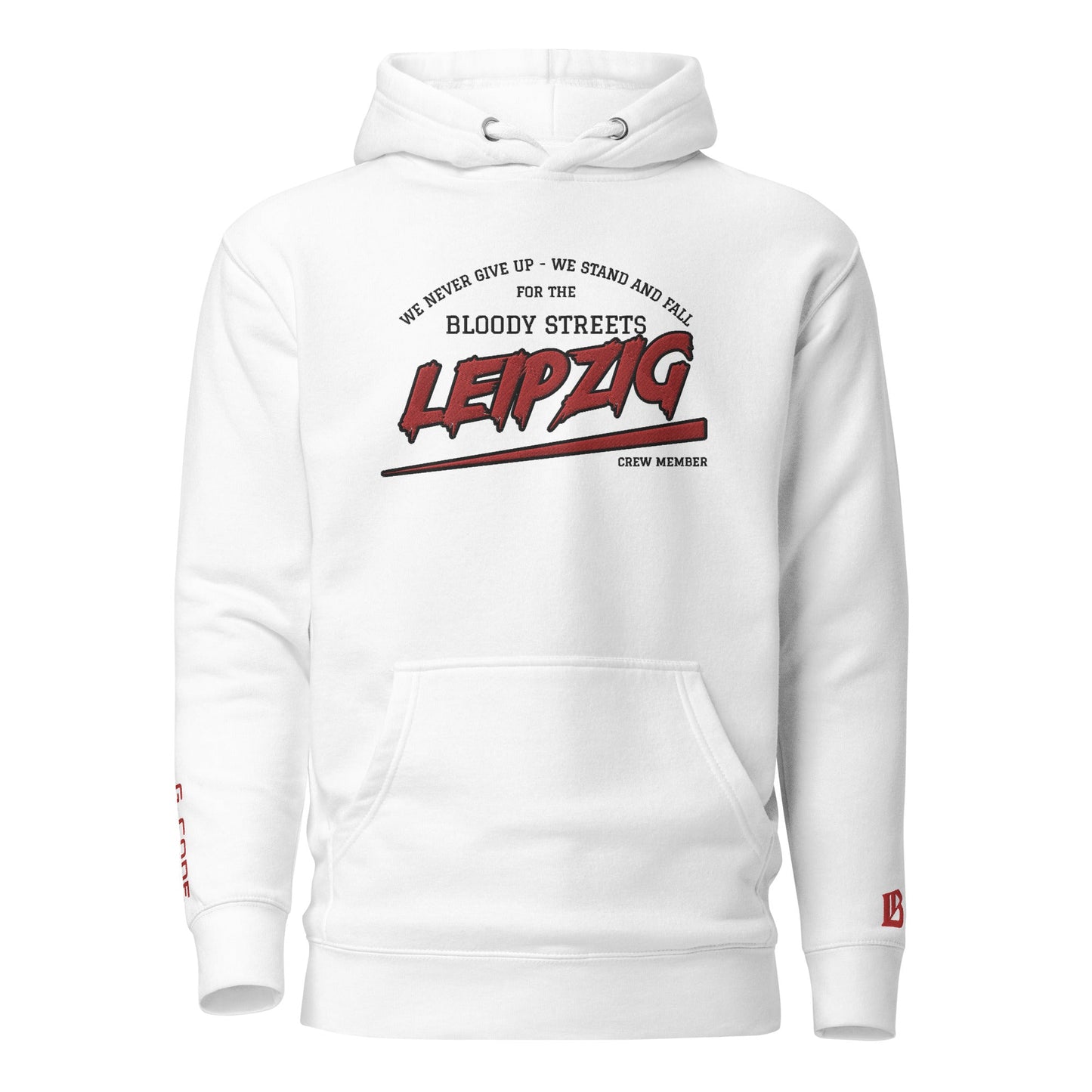 BS CITY Leipzig Crew Member Premium Red "G" Hoodie - BLOODY-STREETS.DE Streetwear Herren und Damen Hoodies, T-Shirts, Pullis