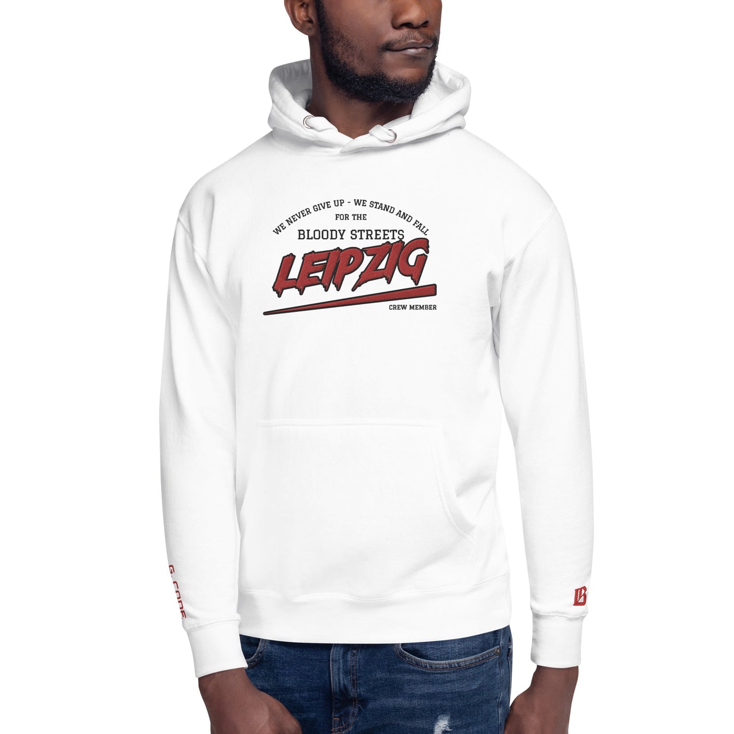 BS CITY Leipzig Crew Member Premium Red "G" Hoodie - BLOODY-STREETS.DE Streetwear Herren und Damen Hoodies, T-Shirts, Pullis