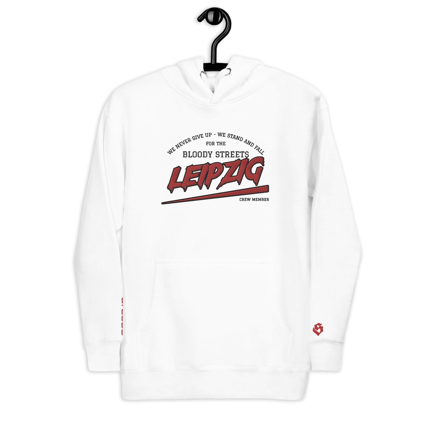 BS CITY Leipzig Crew Member Premium Red "G" Hoodie - BLOODY-STREETS.DE Streetwear Herren und Damen Hoodies, T-Shirts, Pullis