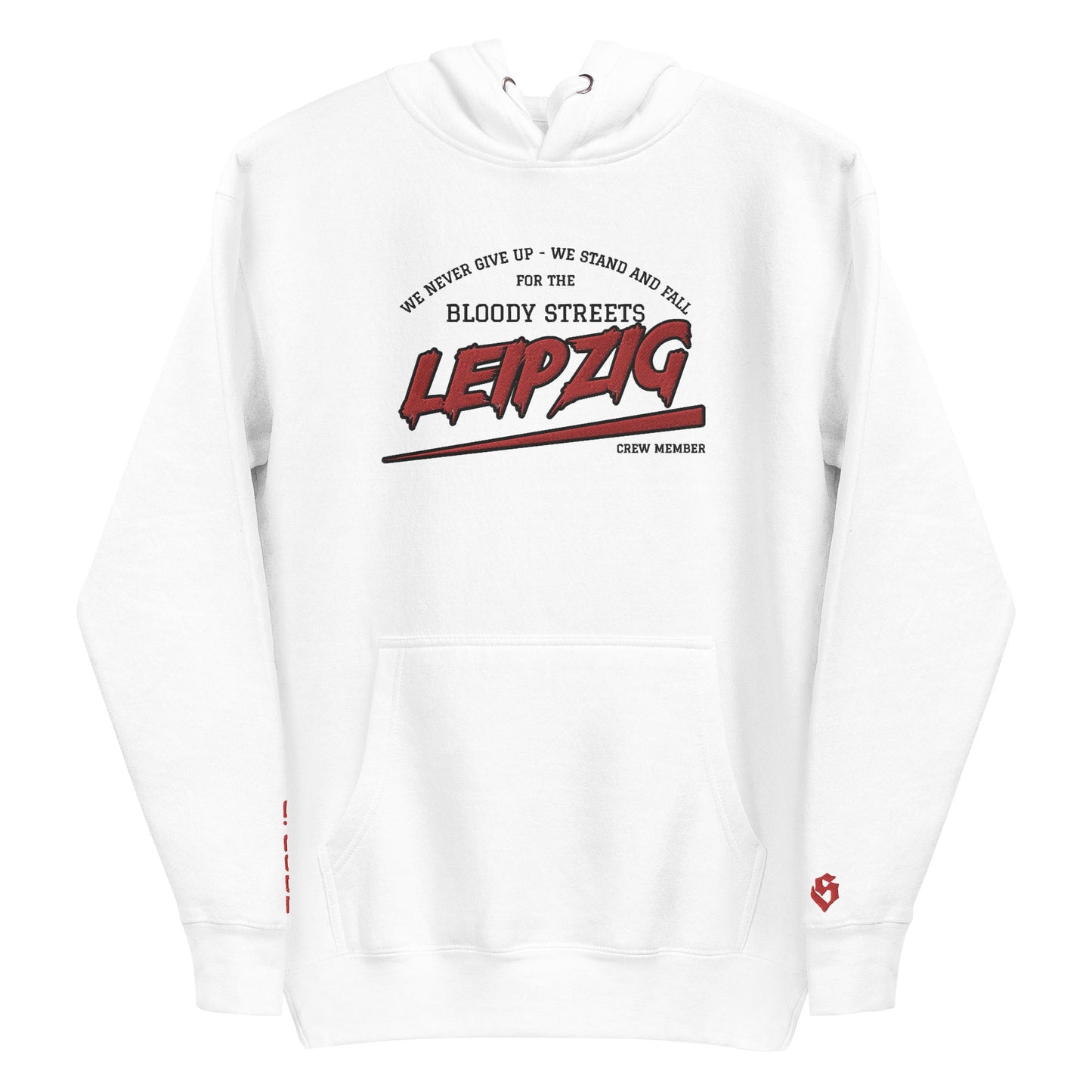 BS CITY Leipzig Crew Member Premium Red "G" Hoodie - BLOODY-STREETS.DE Streetwear Herren und Damen Hoodies, T-Shirts, Pullis