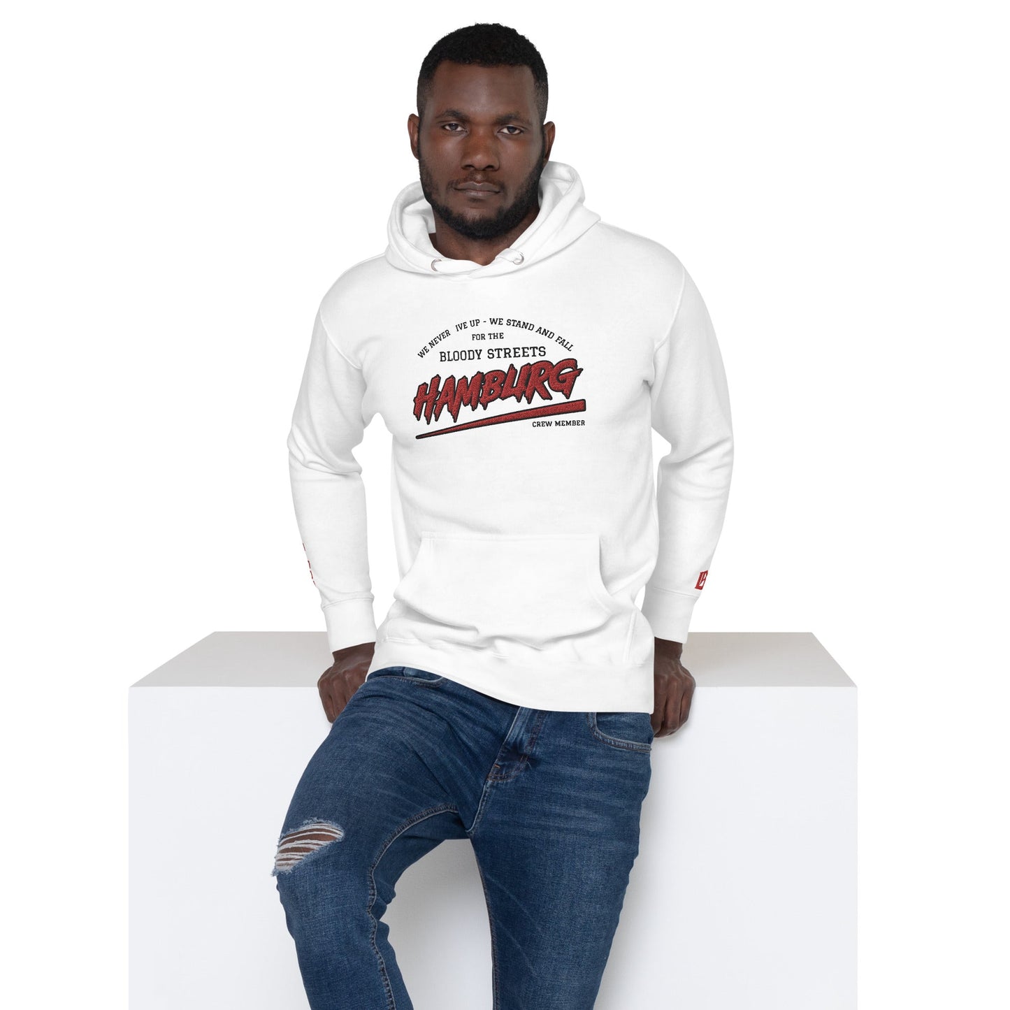 BS CITY Hamburg Crew Member Premium Red "G" Hoodie - BLOODY-STREETS.DE Streetwear Herren und Damen Hoodies, T-Shirts, Pullis