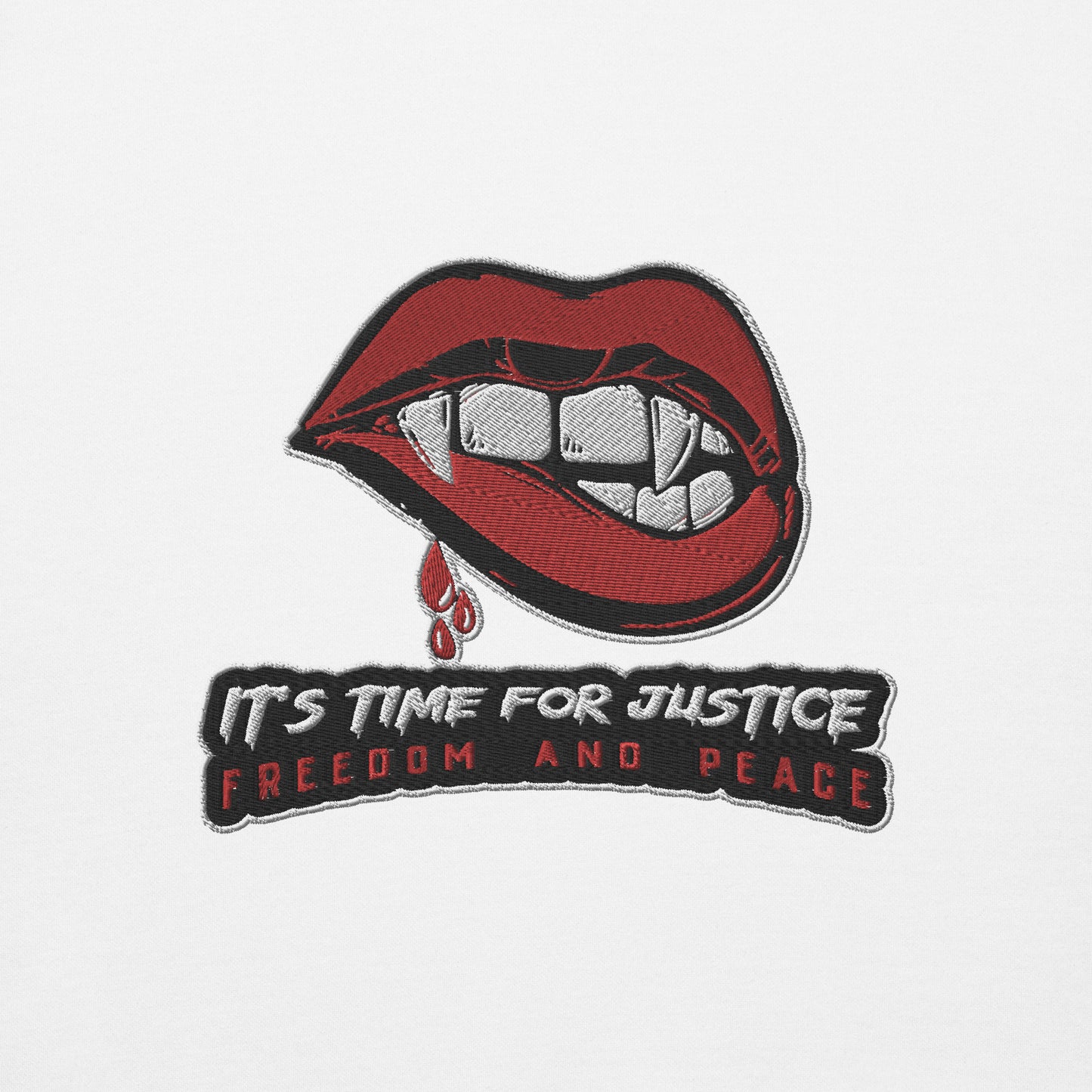 Streetwear Kapuzenpullover IT´S TIME FOR JUSTICE - Stickerei