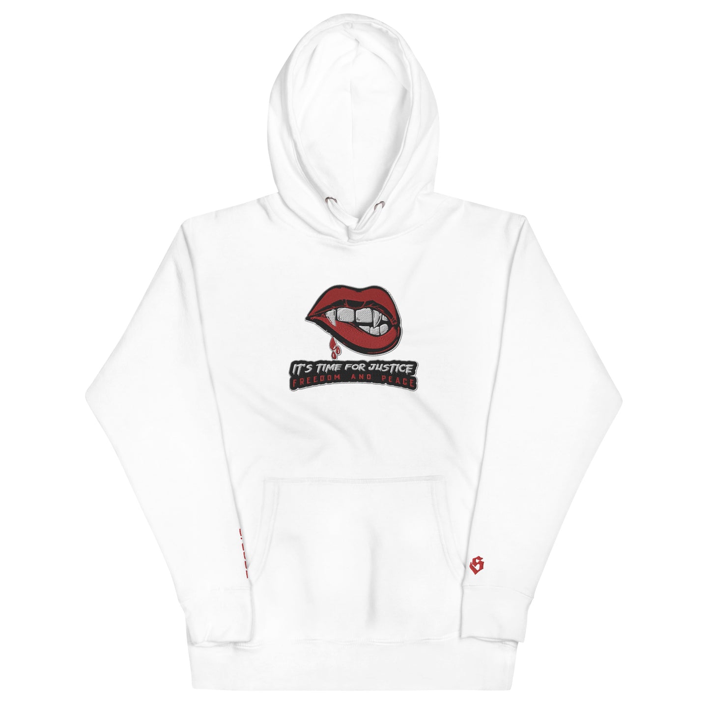 Streetwear Kapuzenpullover IT´S TIME FOR JUSTICE - Stickerei