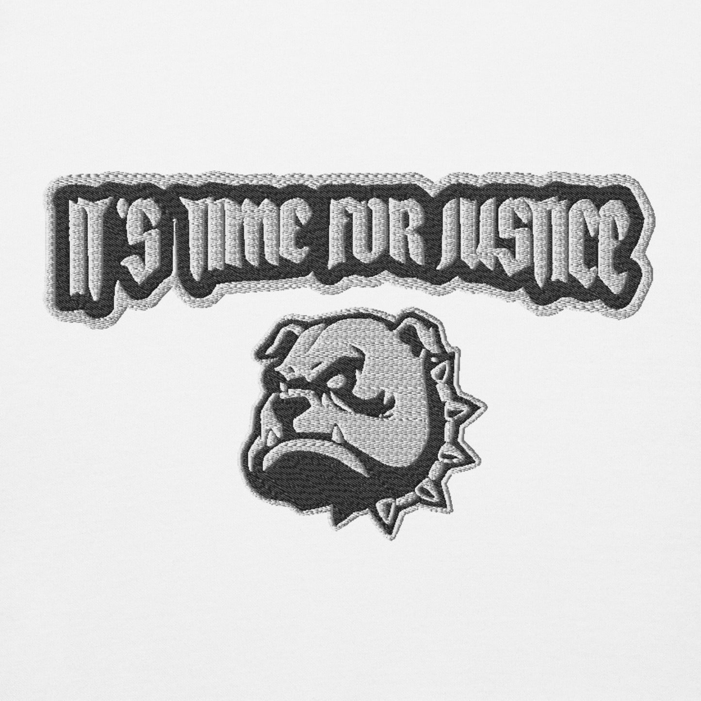 Streetwear Hoodie - IT`S TIME FOR JUSTICE - Stickerei