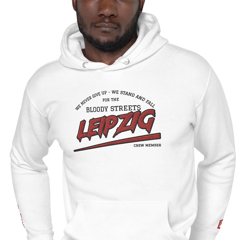 BS CITY Leipzig Crew Member Premium Red "G" Hoodie - BLOODY-STREETS.DE Streetwear Herren und Damen Hoodies, T-Shirts, Pullis
