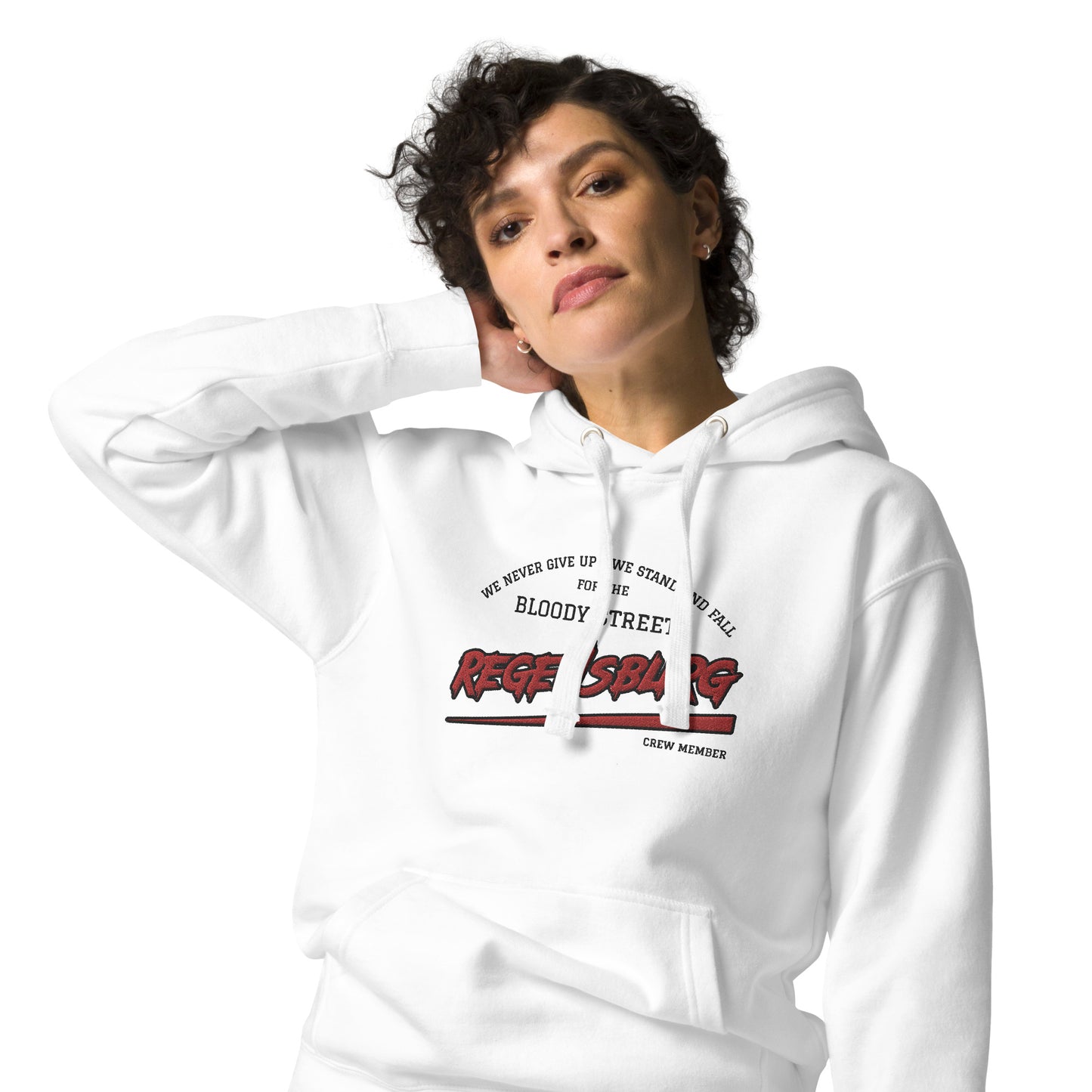 BS CITY Regensburg Crew Member Premium Red Lady Hoodie NEW VERS - BLOODY-STREETS.DE Streetwear Herren und Damen Hoodies, T-Shirts, Pullis