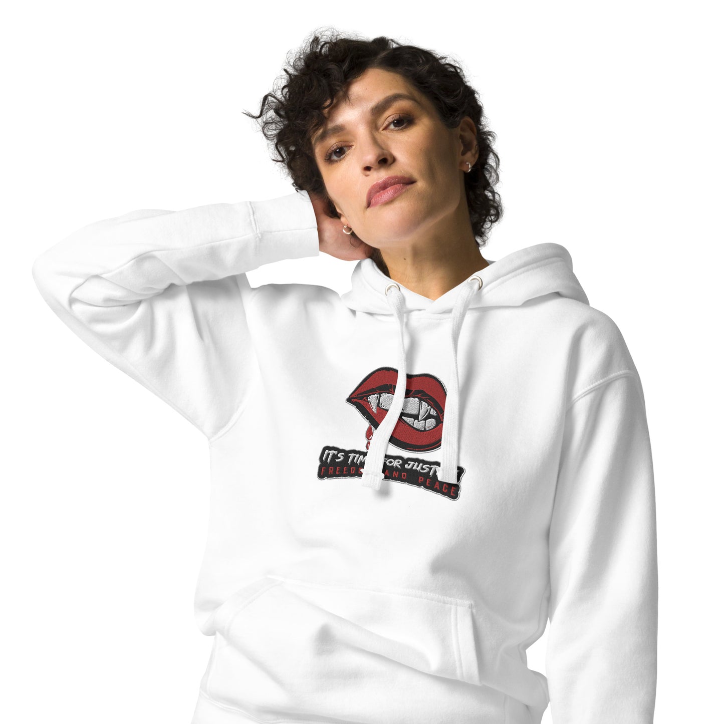 Streetwear Kapuzenpullover IT´S TIME FOR JUSTICE - Stickerei