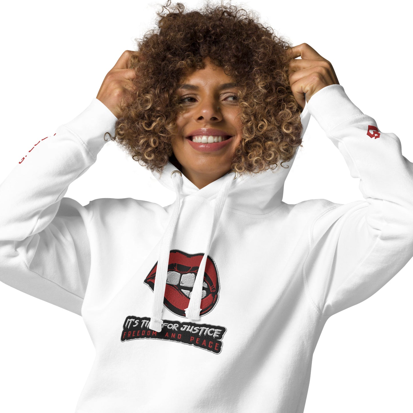 Streetwear Kapuzenpullover IT´S TIME FOR JUSTICE - Stickerei