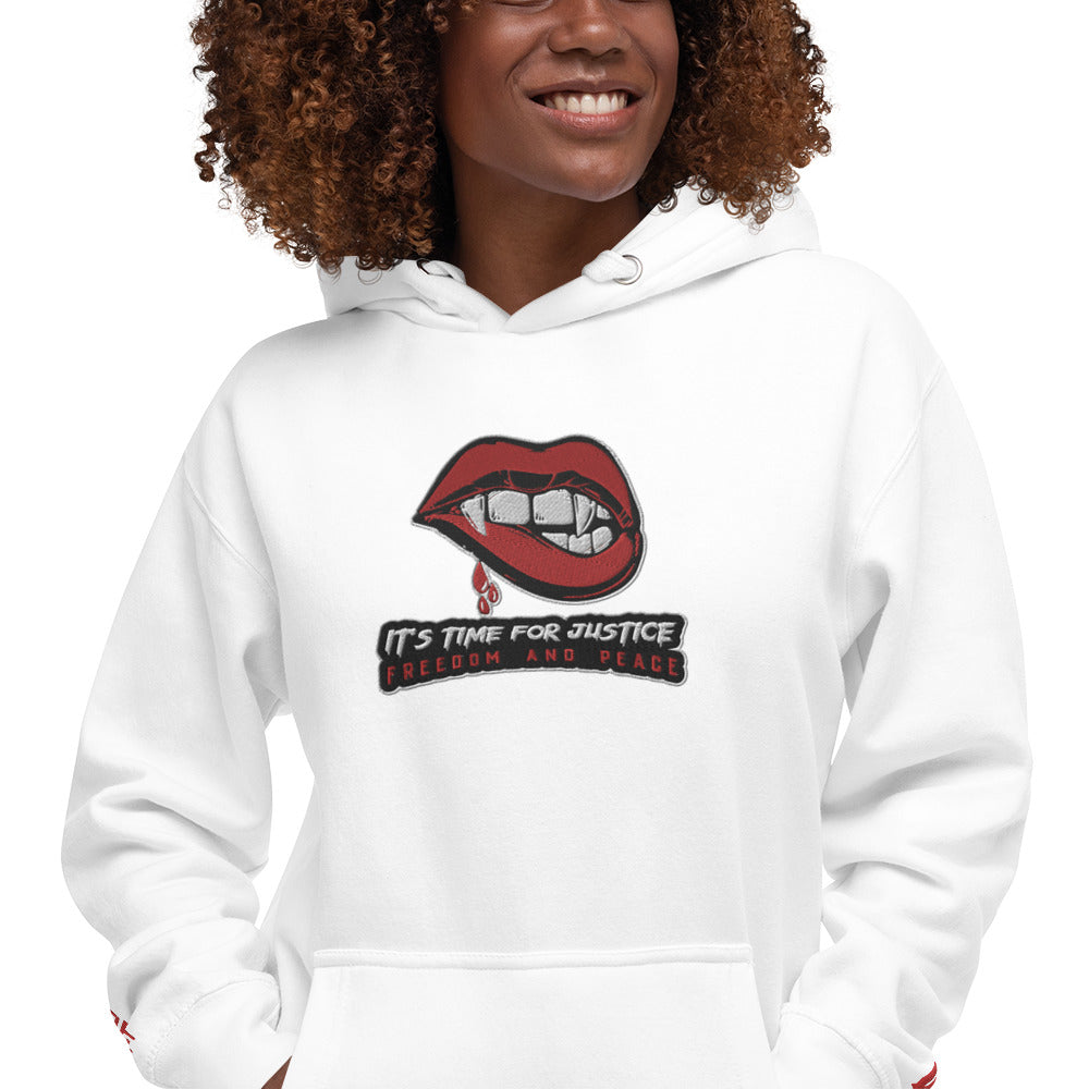 Streetwear Kapuzenpullover IT´S TIME FOR JUSTICE - Stickerei