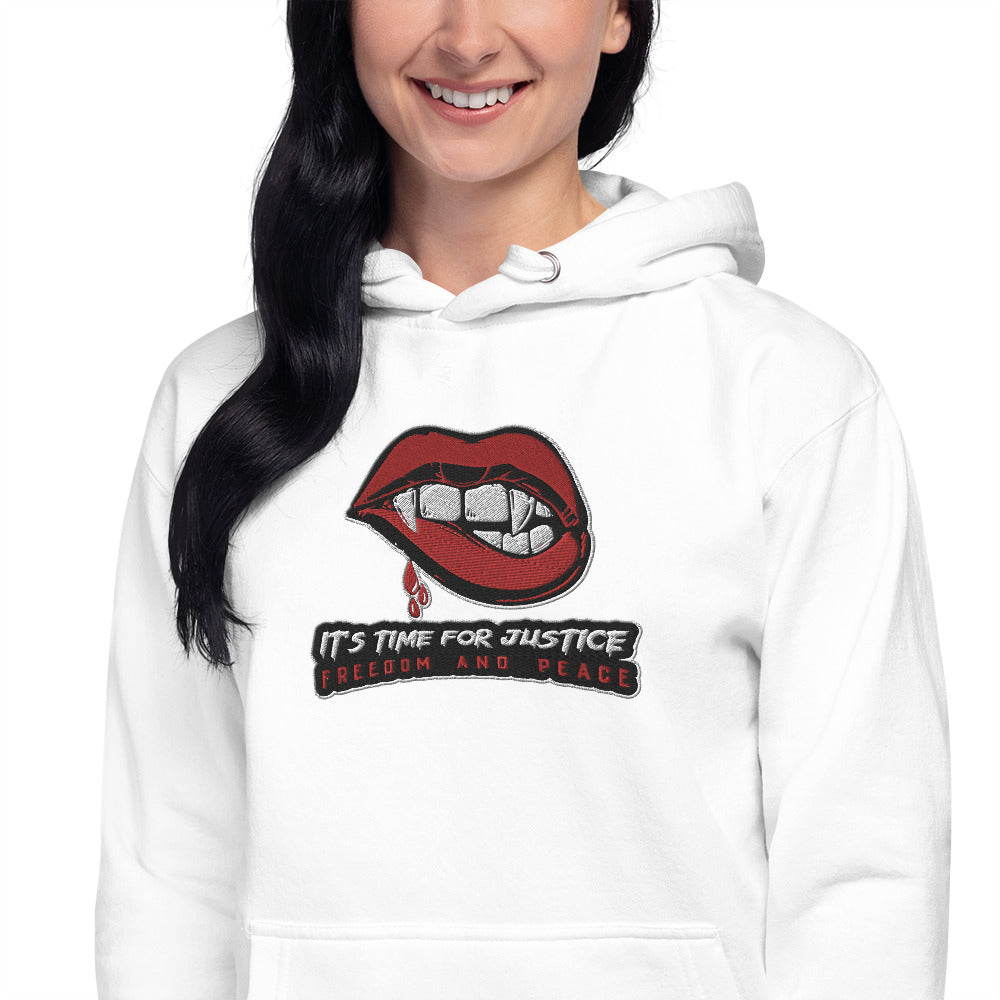 Streetwear Kapuzenpullover IT´S TIME FOR JUSTICE - Stickerei