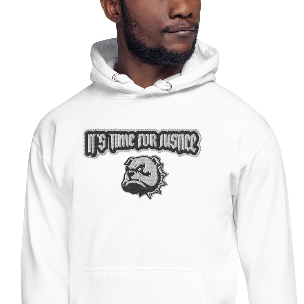 Streetwear Hoodie - IT`S TIME FOR JUSTICE - Stickerei