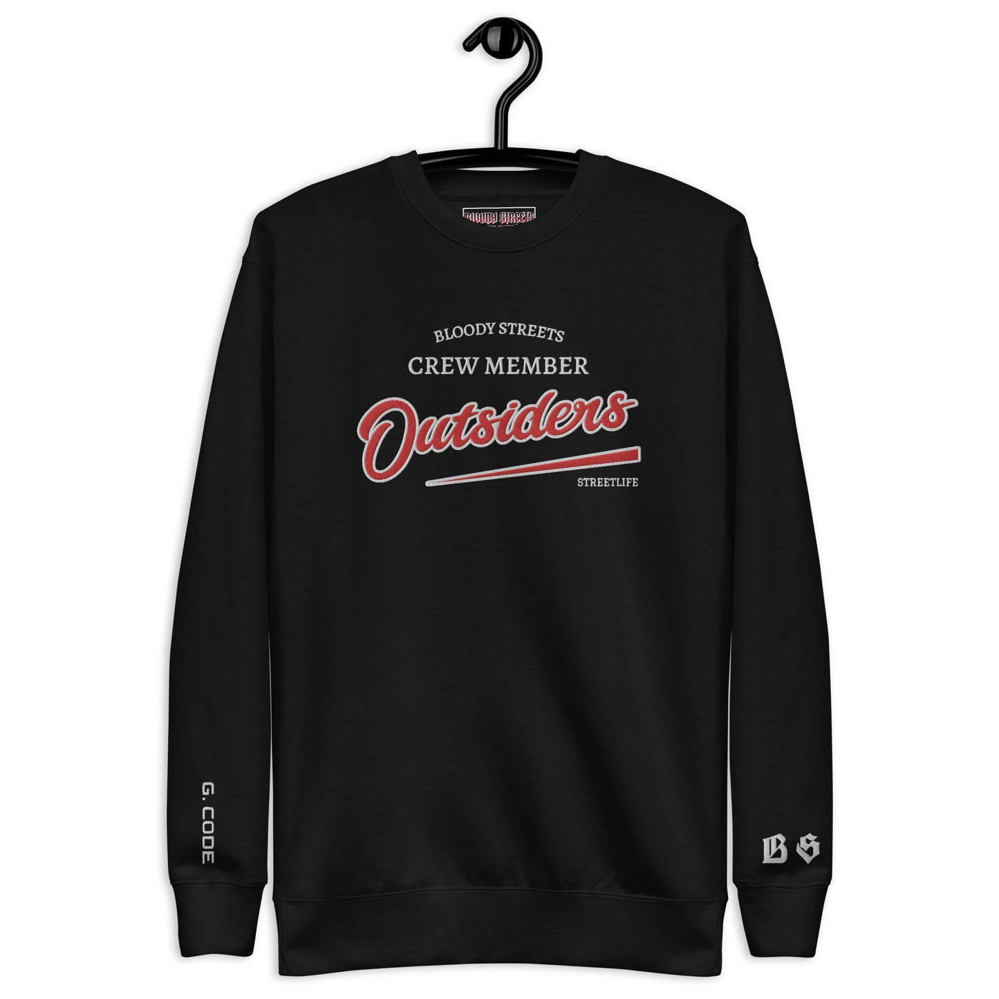 Streetwear Pullover Unisex - BS Outsiders Stickerei - BLOODY-STREETS.DE Streetwear Herren und Damen Hoodies, T-Shirts, Pullis