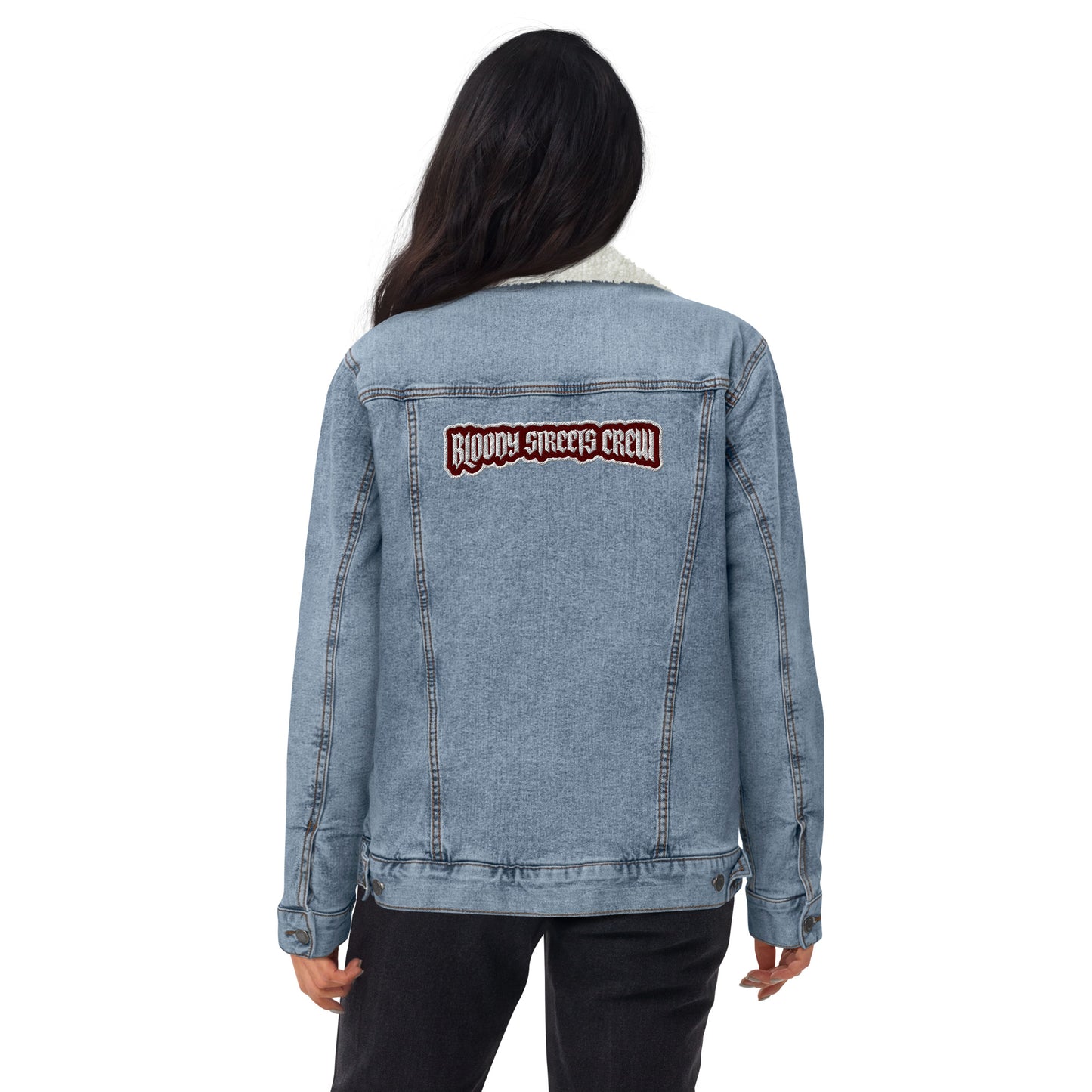 BLOODY STREETS CREW - Sherpa Jeansjacke - BLOODY-STREETS.DE Streetwear Herren und Damen Hoodies, T-Shirts, Pullis