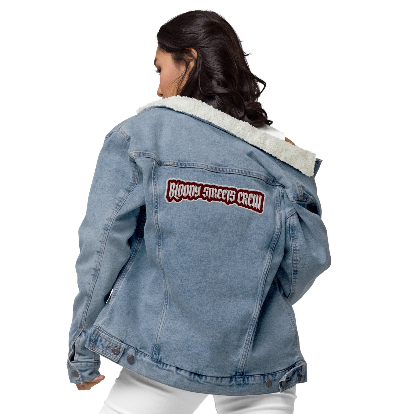 BLOODY STREETS CREW - Sherpa Jeansjacke - BLOODY-STREETS.DE Streetwear Herren und Damen Hoodies, T-Shirts, Pullis