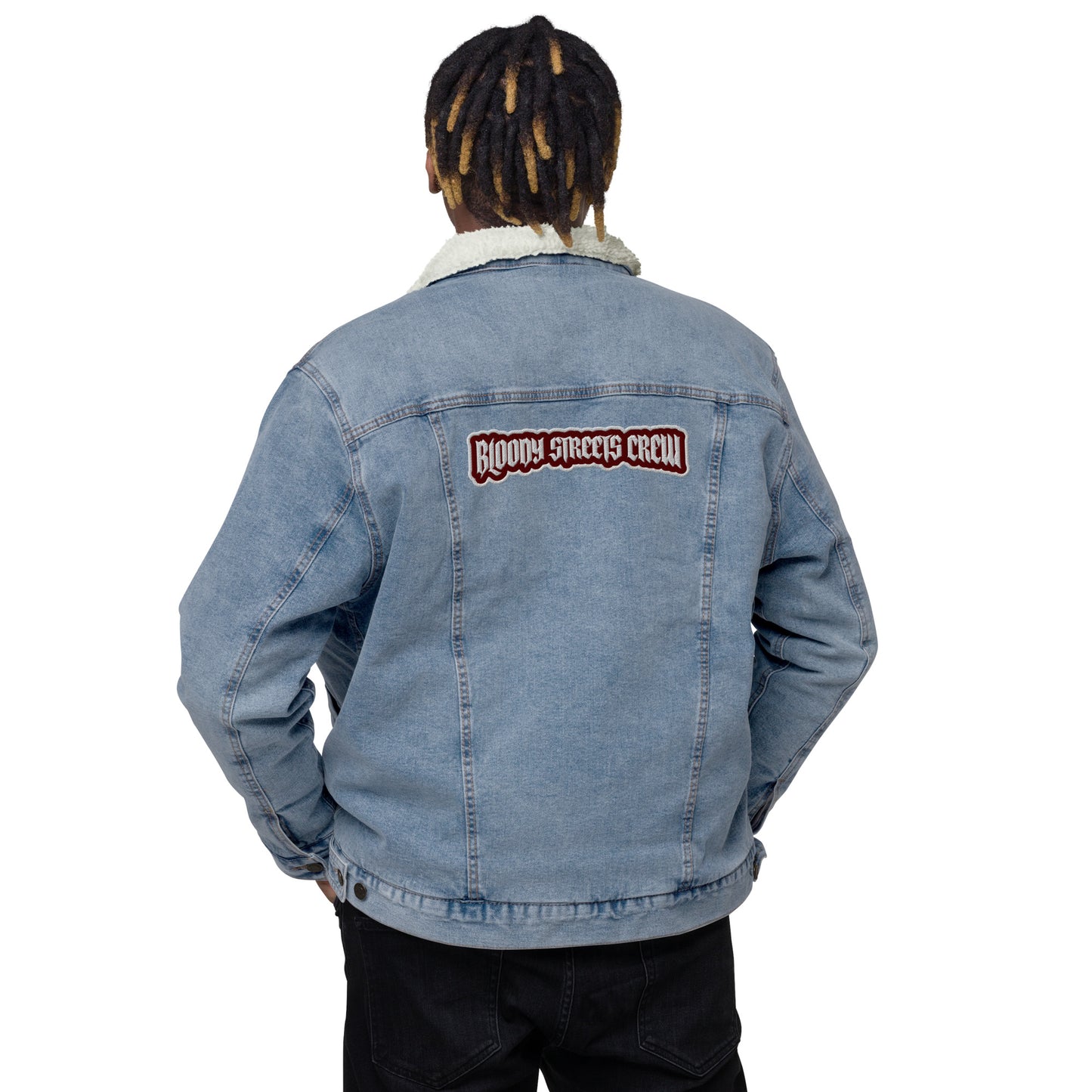 BLOODY STREETS CREW - Sherpa Jeansjacke - BLOODY-STREETS.DE Streetwear Herren und Damen Hoodies, T-Shirts, Pullis