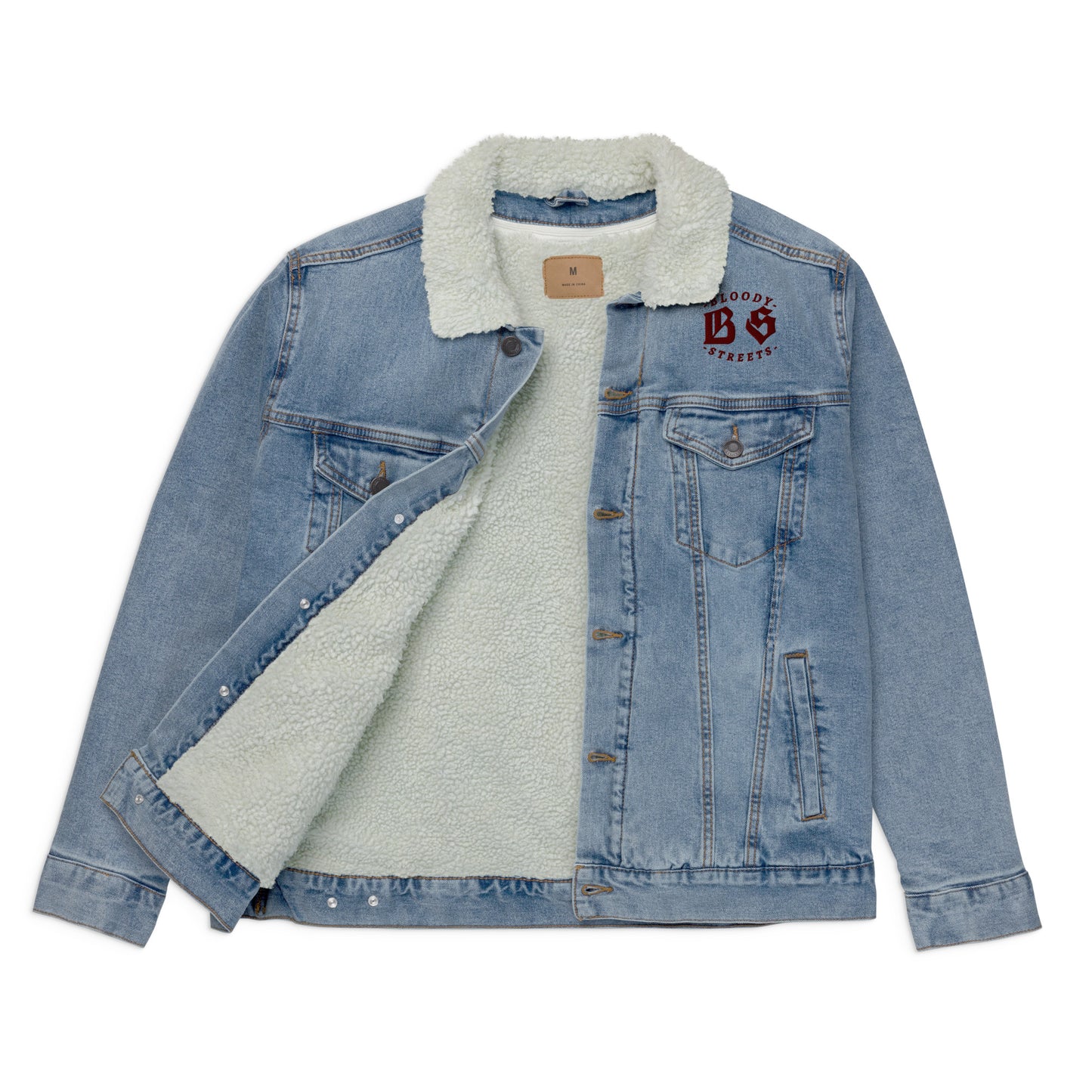 BLOODY STREETS CREW - Sherpa Jeansjacke - BLOODY-STREETS.DE Streetwear Herren und Damen Hoodies, T-Shirts, Pullis