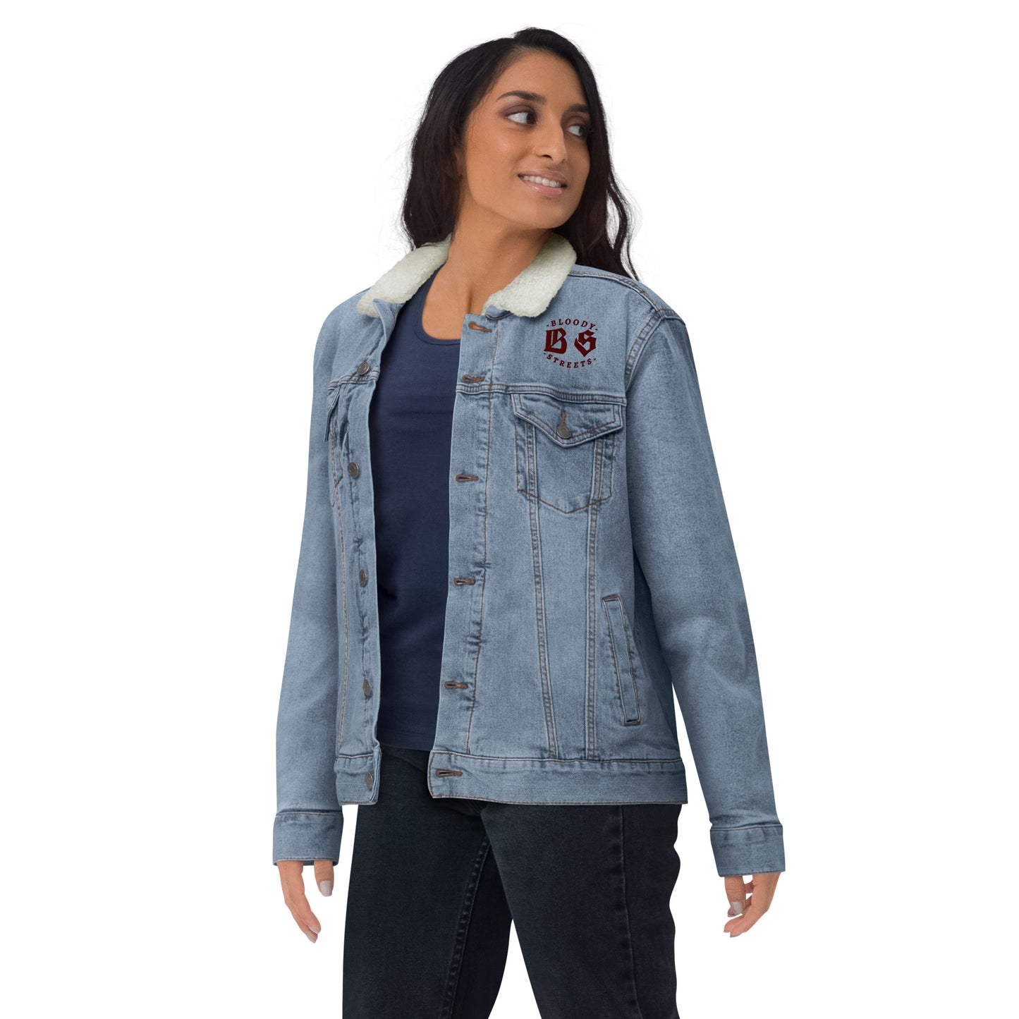 BLOODY STREETS CREW - Sherpa Jeansjacke - BLOODY-STREETS.DE Streetwear Herren und Damen Hoodies, T-Shirts, Pullis