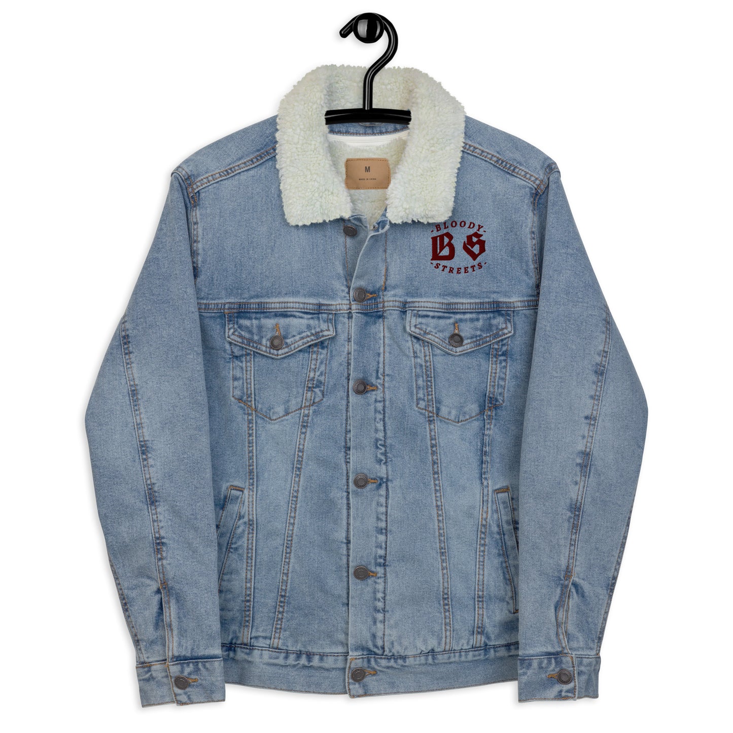 BLOODY STREETS CREW - Sherpa Jeansjacke - BLOODY-STREETS.DE Streetwear Herren und Damen Hoodies, T-Shirts, Pullis