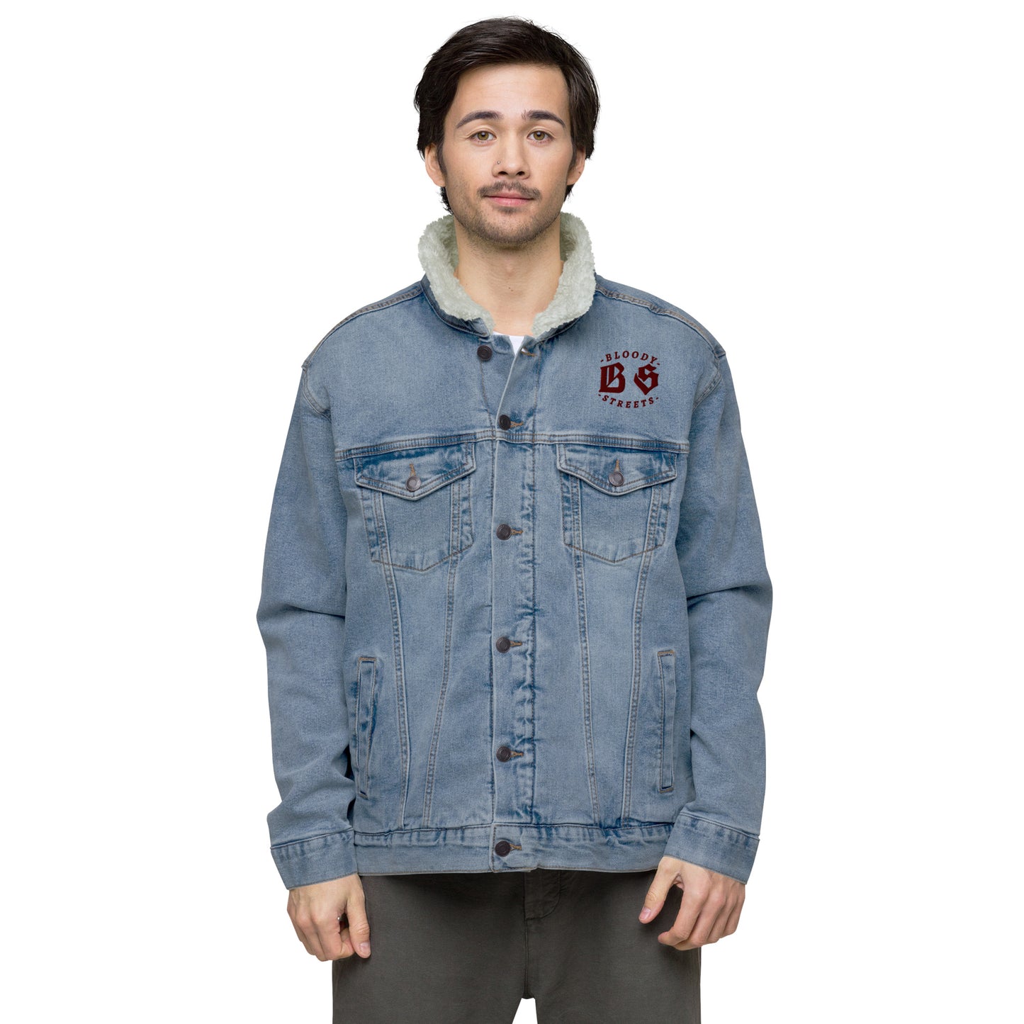 BLOODY STREETS CREW - Sherpa Jeansjacke - BLOODY-STREETS.DE Streetwear Herren und Damen Hoodies, T-Shirts, Pullis