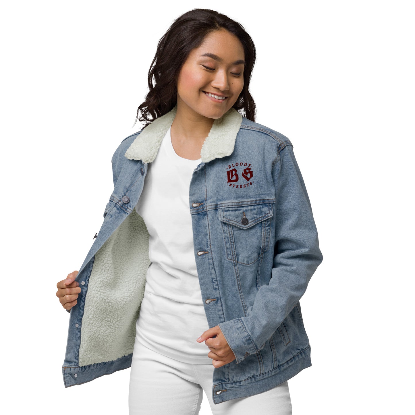 BLOODY STREETS CREW - Sherpa Jeansjacke - BLOODY-STREETS.DE Streetwear Herren und Damen Hoodies, T-Shirts, Pullis