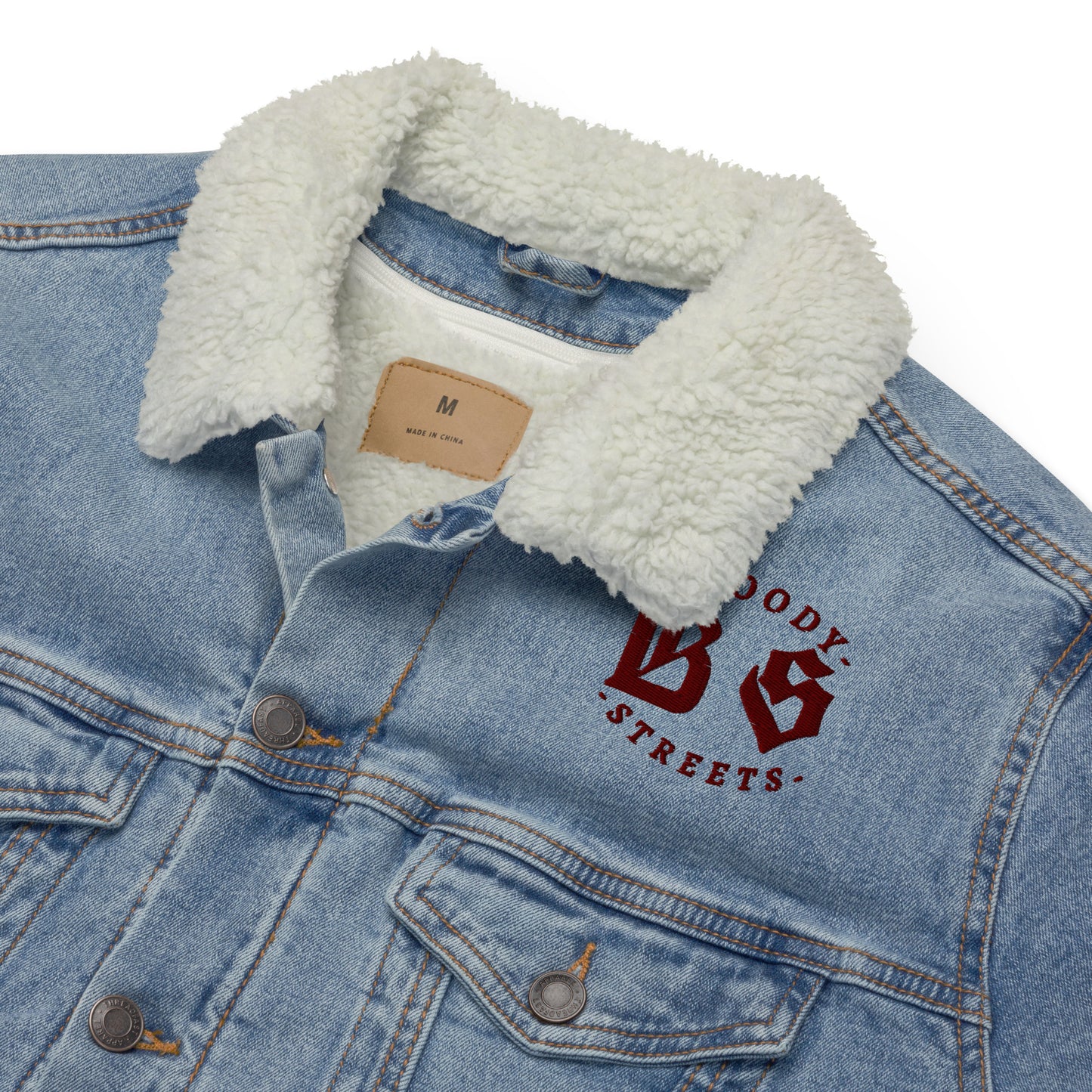BLOODY STREETS CREW - Sherpa Jeansjacke - BLOODY-STREETS.DE Streetwear Herren und Damen Hoodies, T-Shirts, Pullis