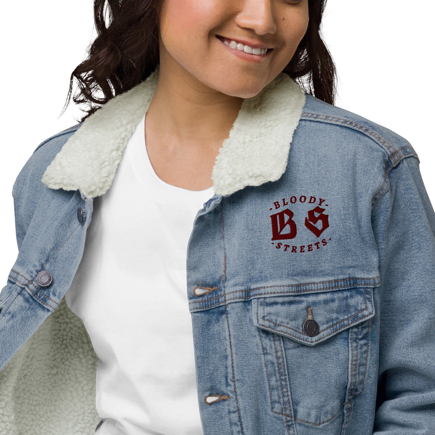 BLOODY STREETS CREW - Sherpa Jeansjacke - BLOODY-STREETS.DE Streetwear Herren und Damen Hoodies, T-Shirts, Pullis
