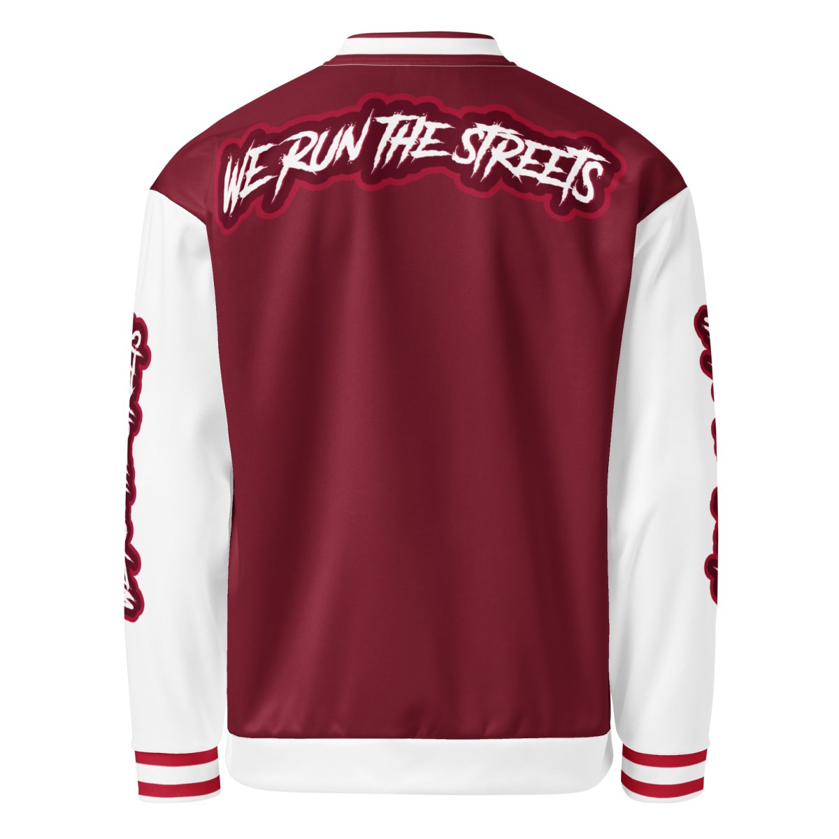 We Run The Streets Red Unisex Bomberjacke - BLOODY - STREETS.DE Streetwear Herren und Damen Hoodies, T-Shirts, Pullis