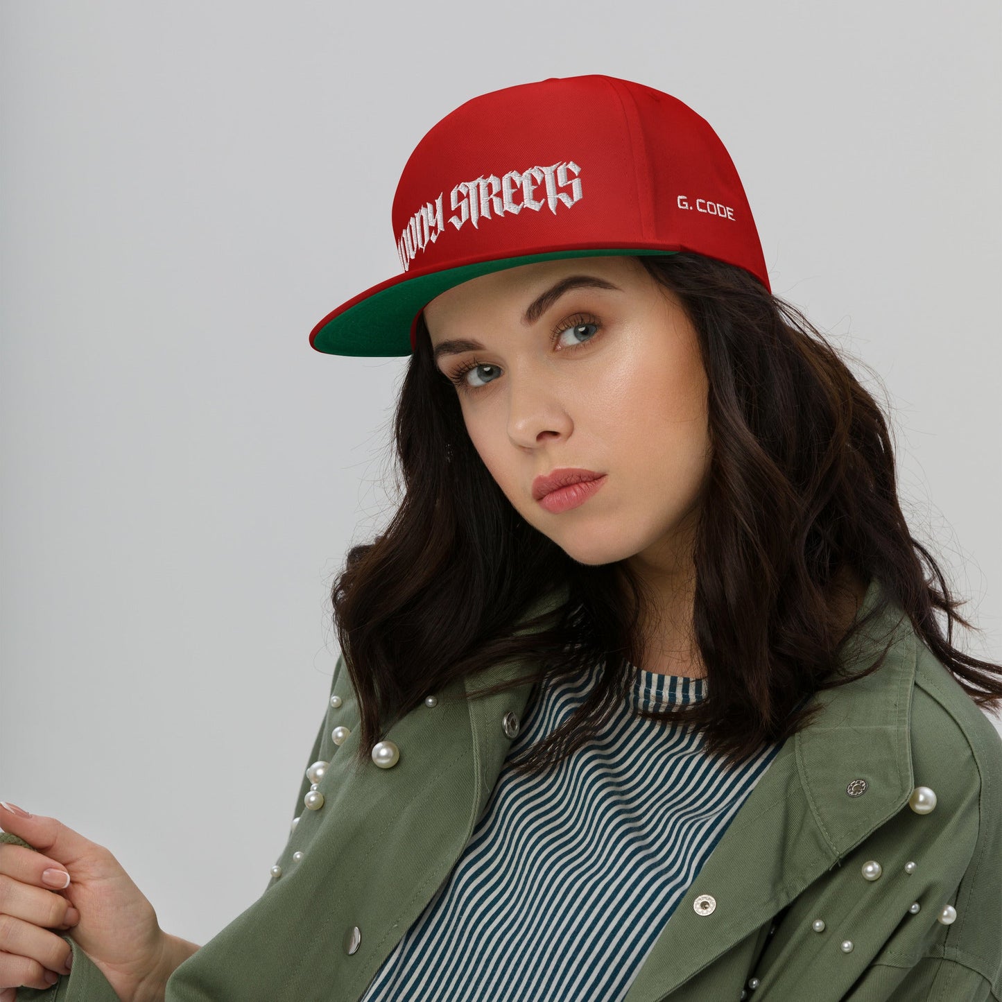 Bloody Streets Crew Flat Bill RED - BLOODY-STREETS.DE Streetwear Herren und Damen Hoodies, T-Shirts, Pullis