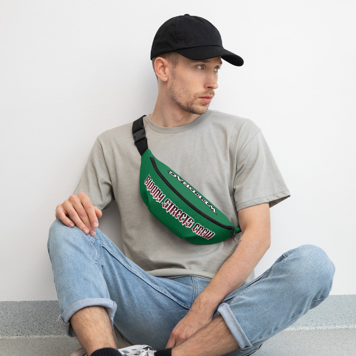 BLOODY STREETS Crew Member Streetwear Gürteltasche Green - BLOODY-STREETS.DE Streetwear Herren und Damen Hoodies, T-Shirts, Pullis